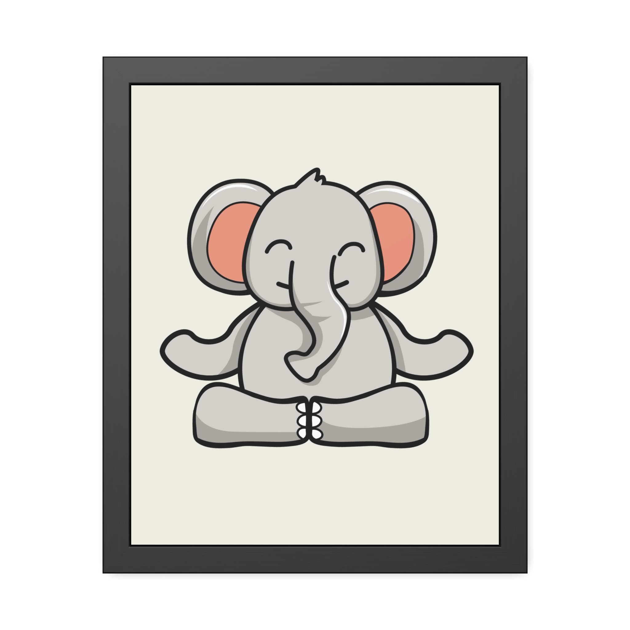 Meditating Elephant Framed Poster — Cute Nursery Wall Art - Image 17