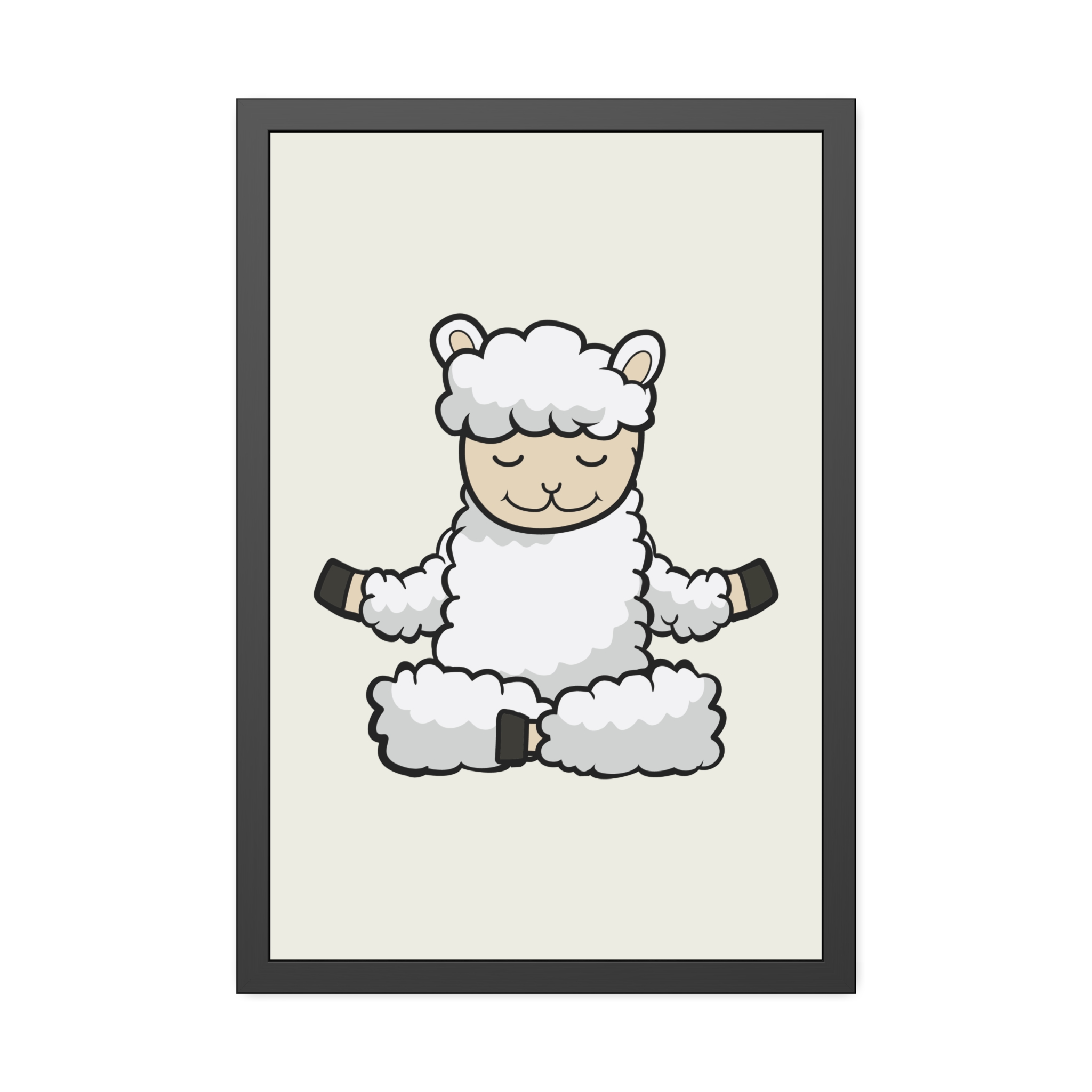 Meditating Sheep Framed Poster — Cute Yoga Lamb Wall Art for Nursery & Kids’ Room - Image 25
