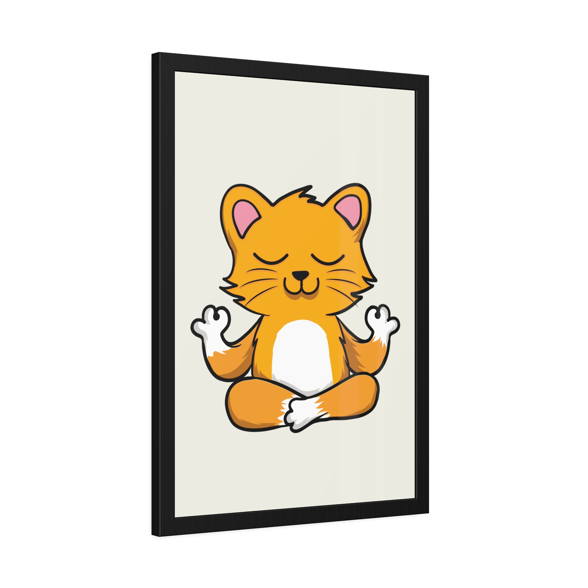 Yoga Cat Framed Poster — Cute Meditating Cat Wall Art for Kids & Home - Image 26
