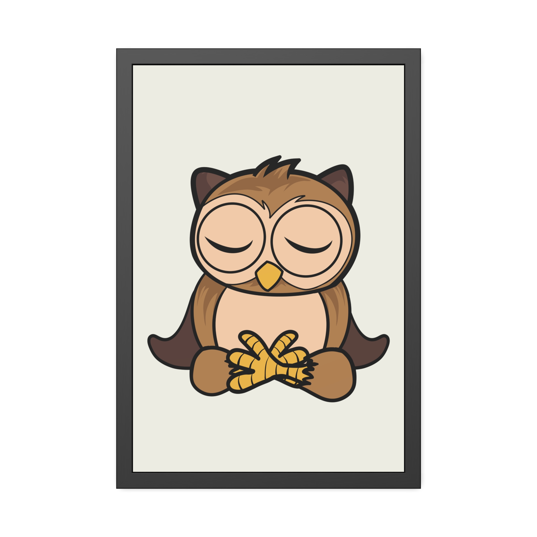 Sleeping Owl Illustration Framed Poster | Nursery Wall Art - Image 25