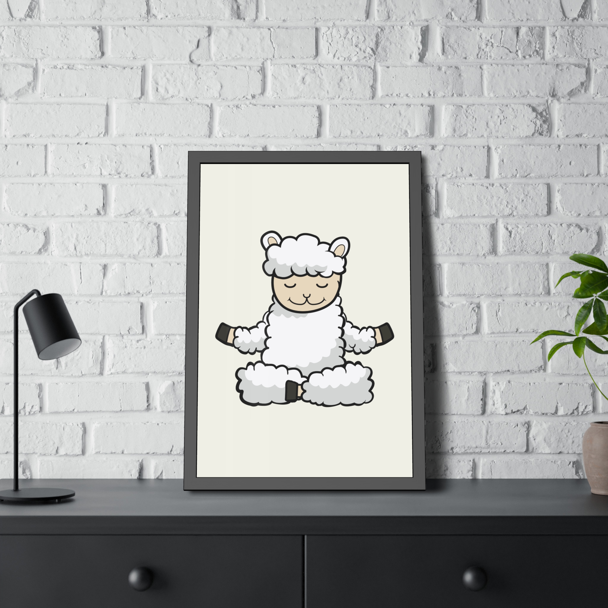 Meditating Sheep Framed Poster — Cute Yoga Lamb Wall Art for Nursery & Kids’ Room - Image 28