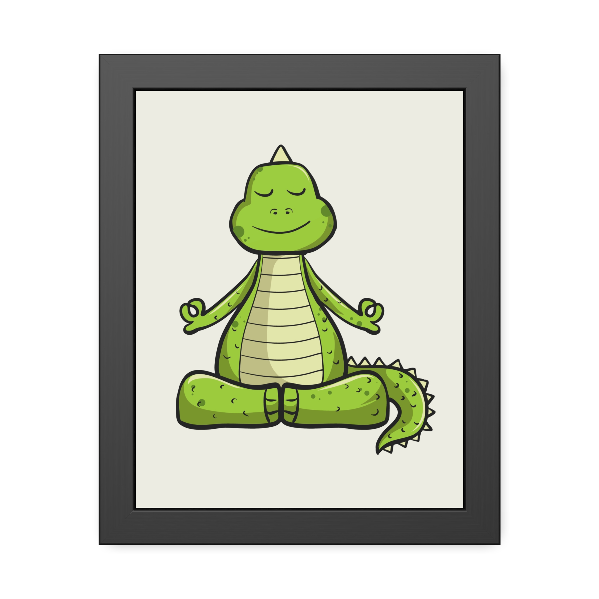 Yoga Dinosaur Framed Poster — Cute Meditating Dino Wall Art - Image 9