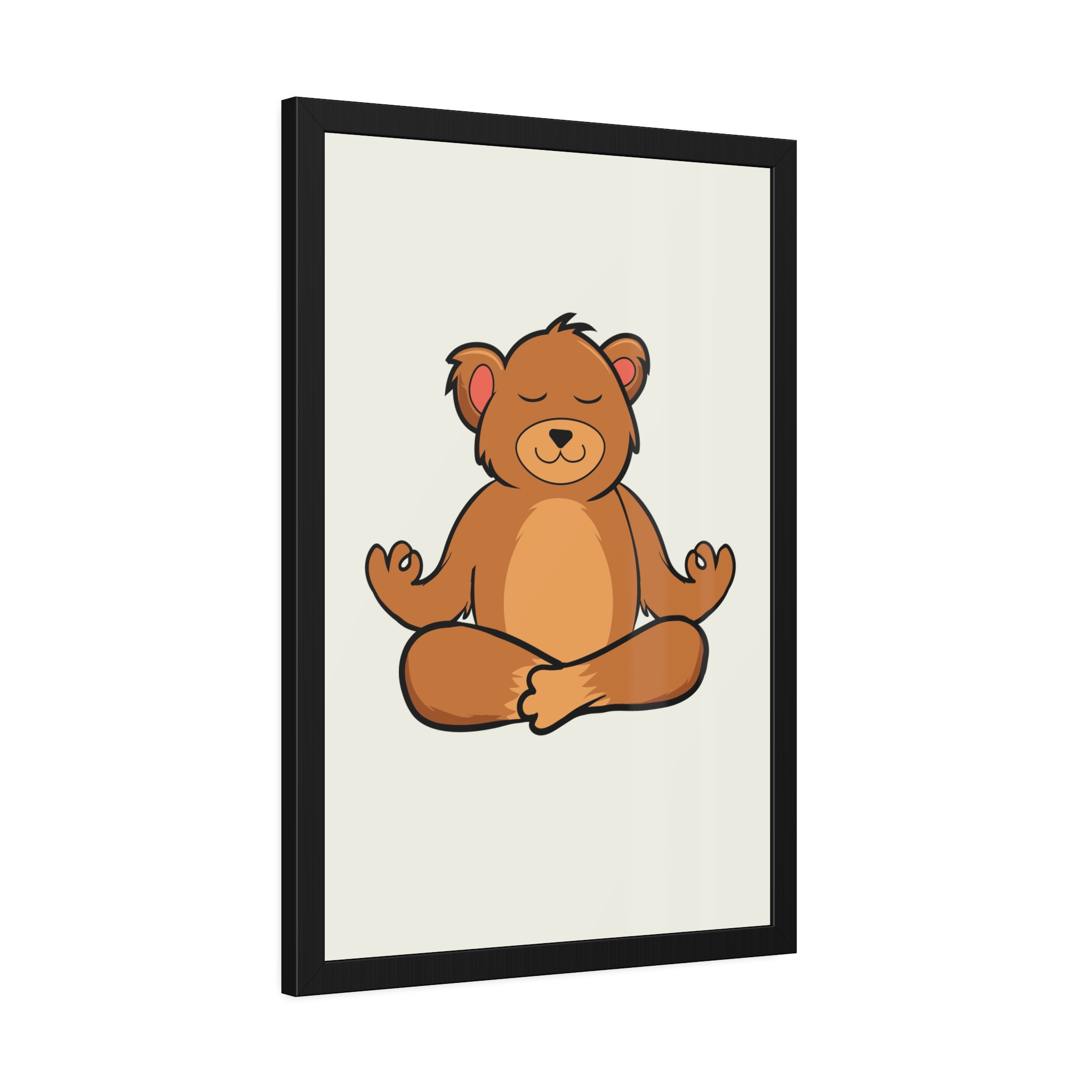 Meditating Bear Framed Poster – Cute Nursery Wall Art for Kids’ Room, Yoga & Mindfulness Décor - Image 26