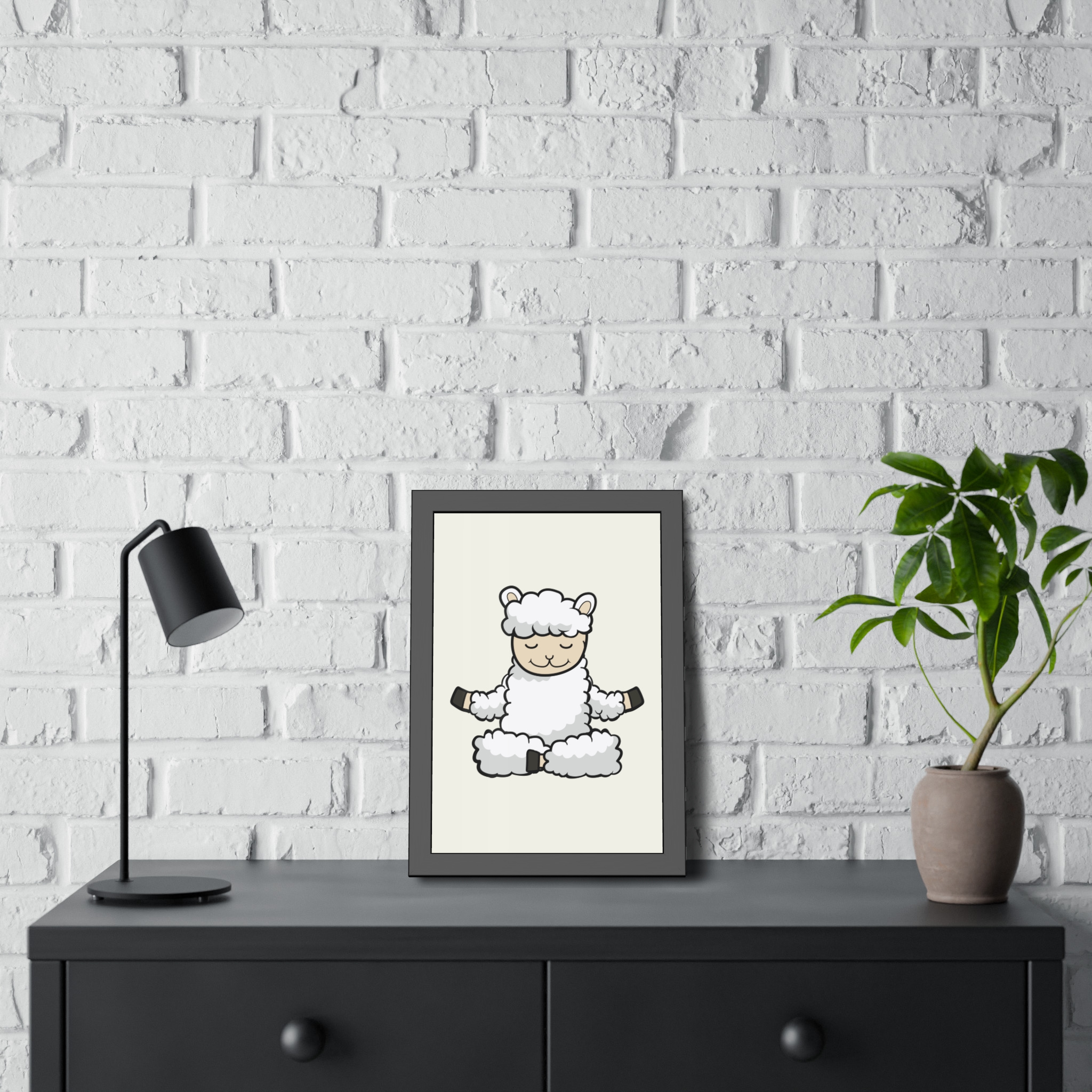Meditating Sheep Framed Poster — Cute Yoga Lamb Wall Art for Nursery & Kids’ Room - Image 16