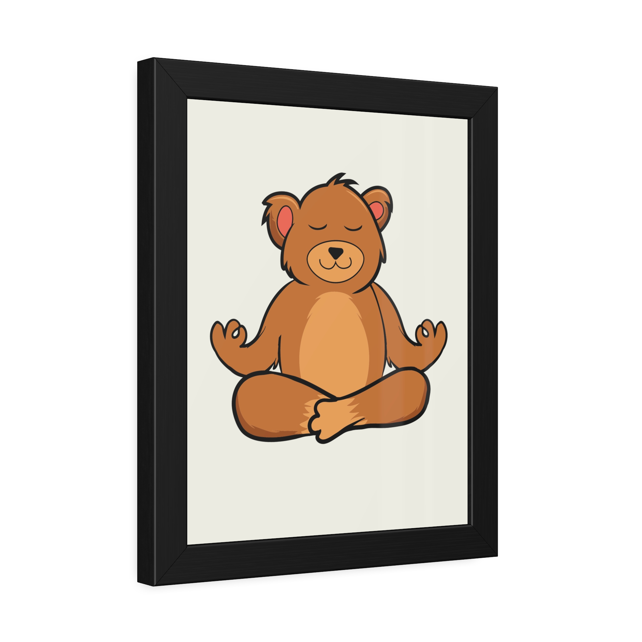 Meditating Bear Framed Poster – Cute Nursery Wall Art for Kids’ Room, Yoga & Mindfulness Décor - Image 10