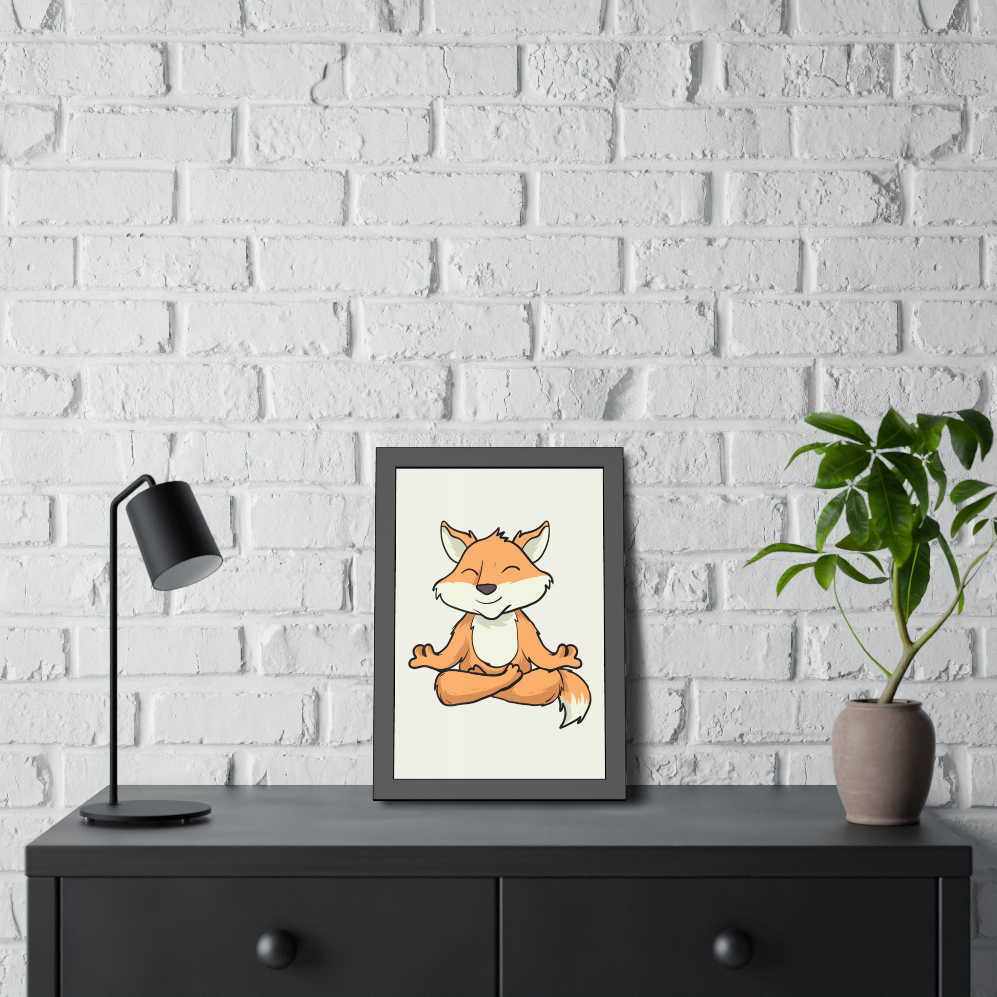 Meditating Fox Framed Poster — Whimsical Nursery Wall Art - Image 16