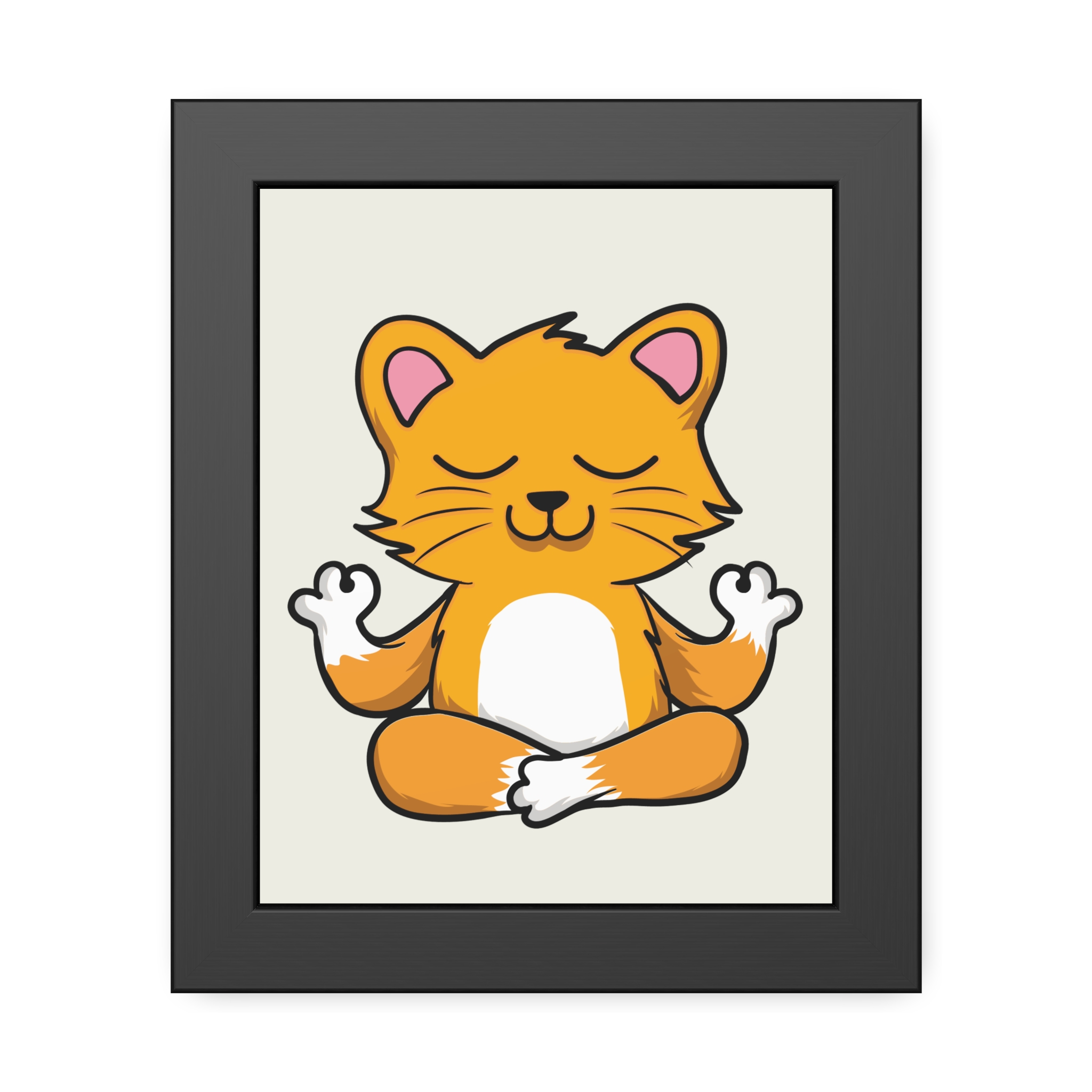 Yoga Cat Framed Poster — Cute Meditating Cat Wall Art for Kids & Home - Image 5