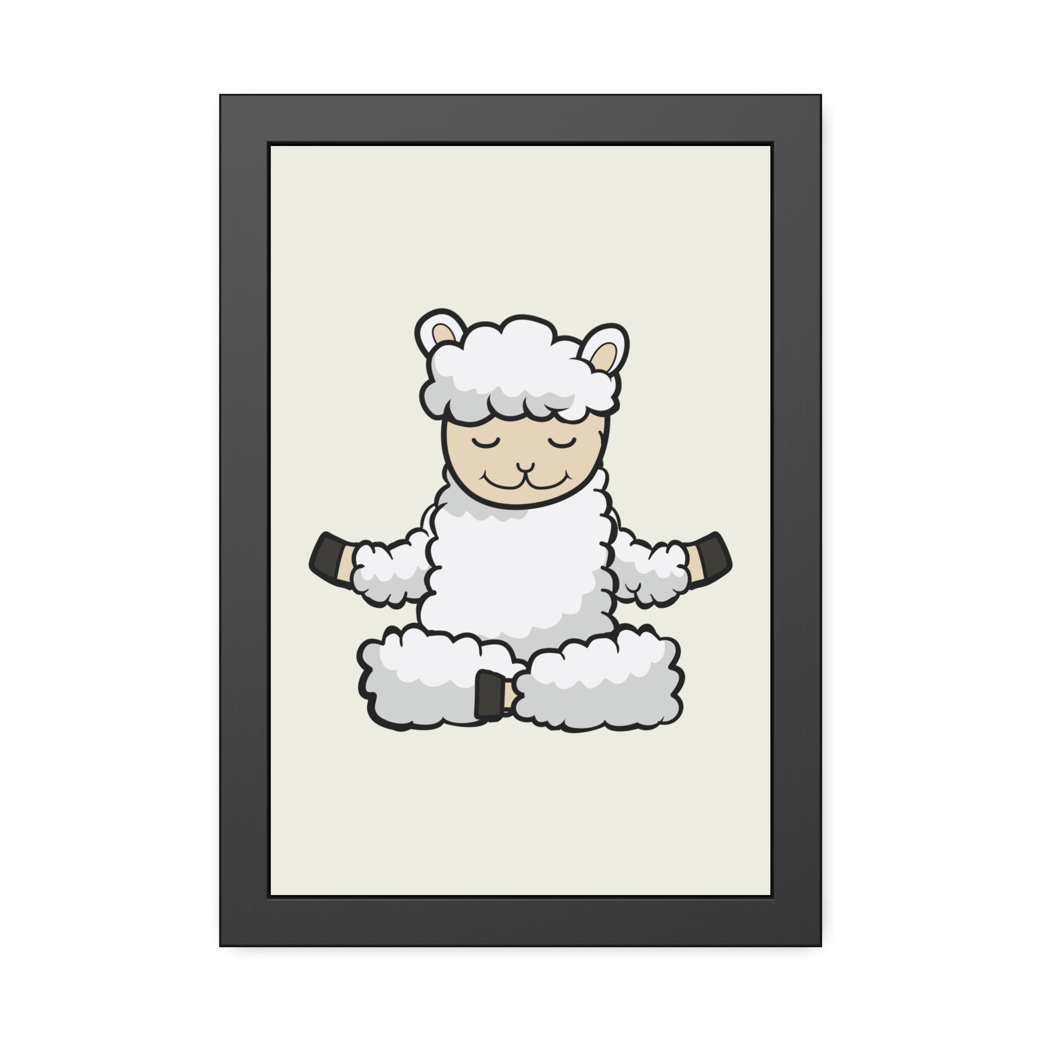Meditating Sheep Framed Poster — Cute Yoga Lamb Wall Art for Nursery & Kids’ Room - Image 13