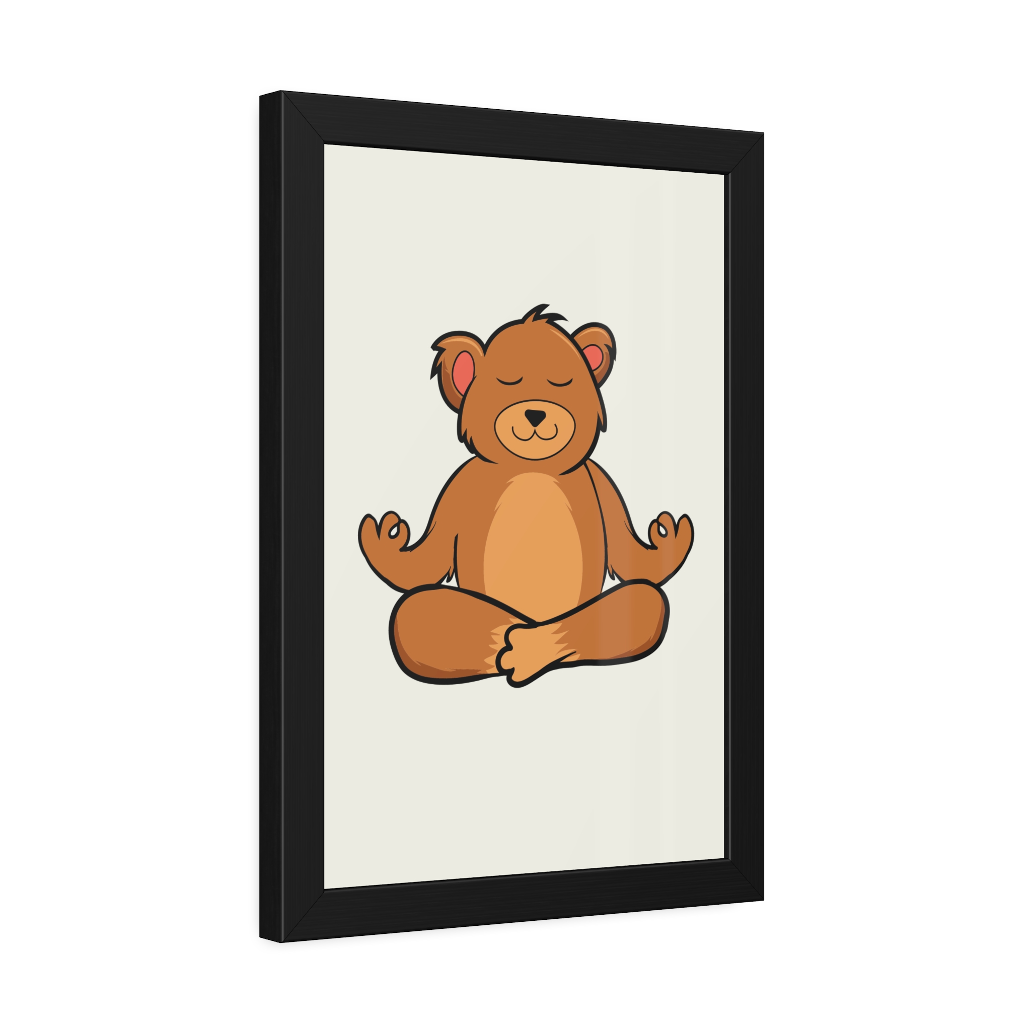 Meditating Bear Framed Poster – Cute Nursery Wall Art for Kids’ Room, Yoga & Mindfulness Décor - Image 14