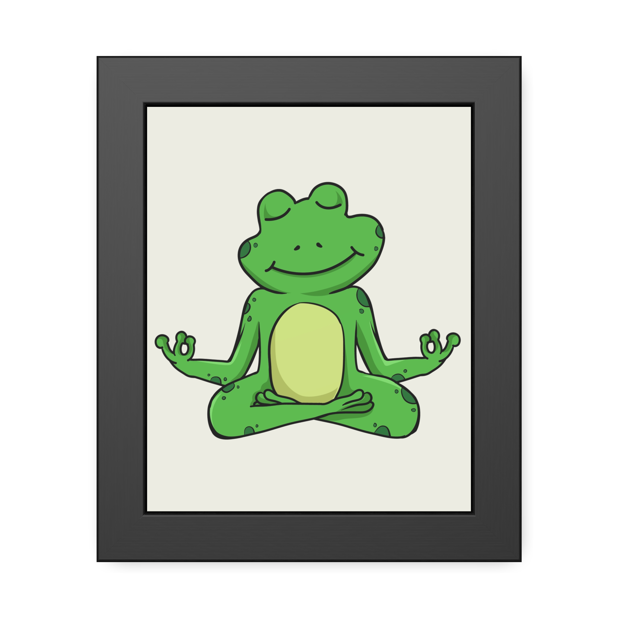 Meditating Frog Framed Poster — Cute Yoga Wall Art for Kids & Nursery - Image 5