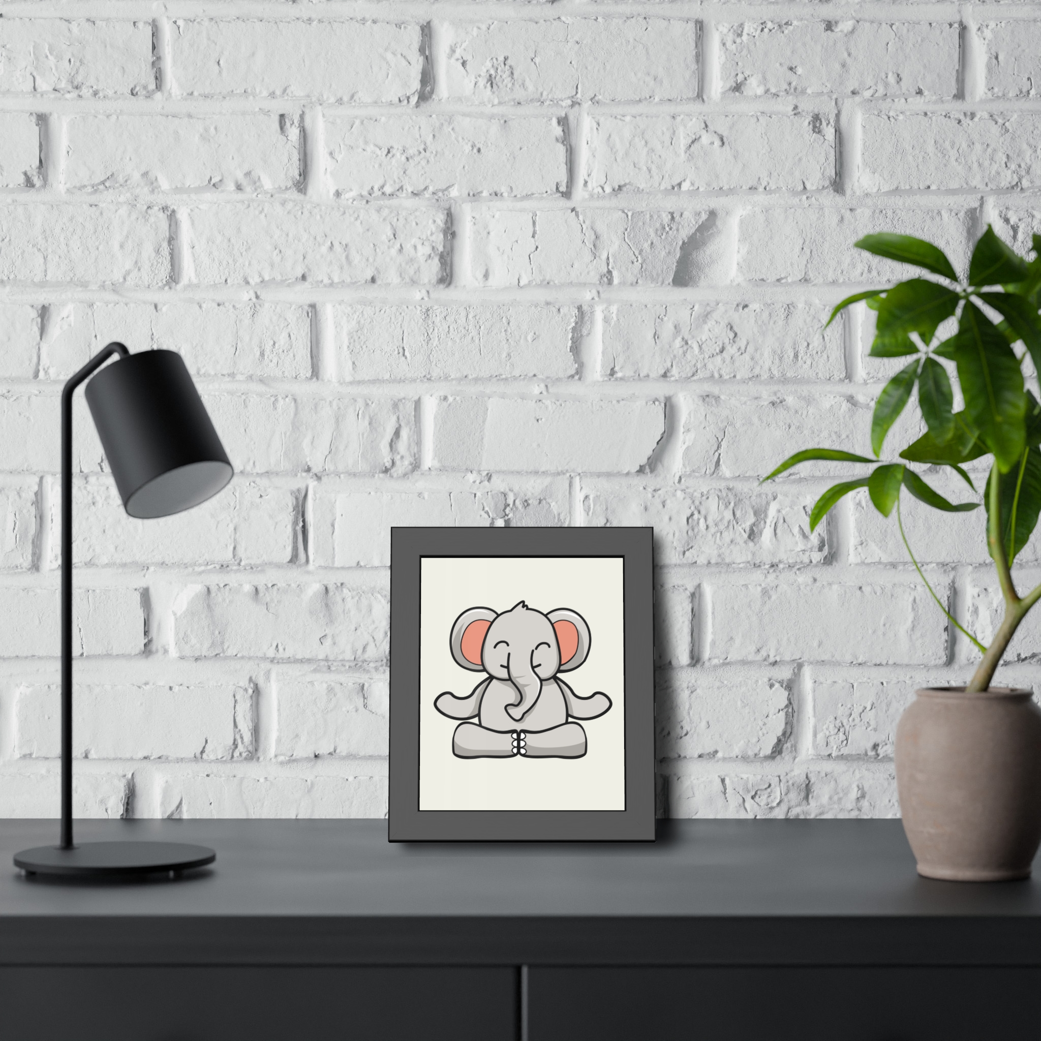 Meditating Elephant Framed Poster — Cute Nursery Wall Art - Image 8