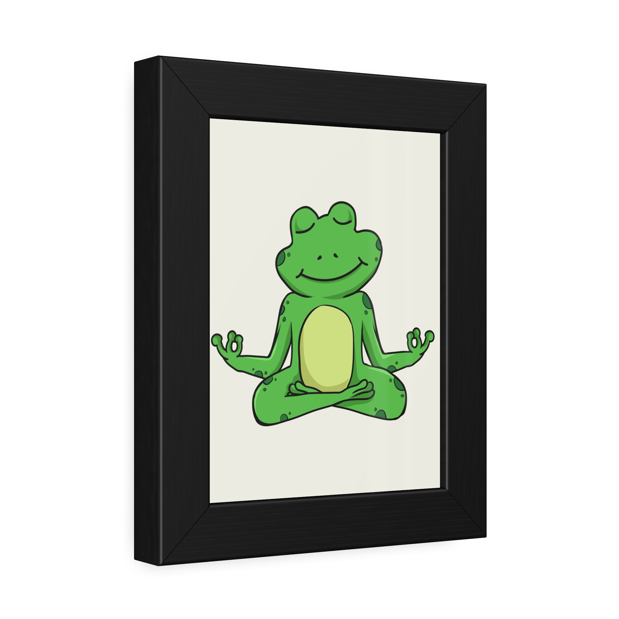 Meditating Frog Framed Poster — Cute Yoga Wall Art for Kids & Nursery - Image 2