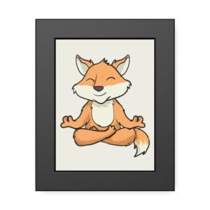 Meditating Fox Framed Poster — Whimsical Nursery Wall Art