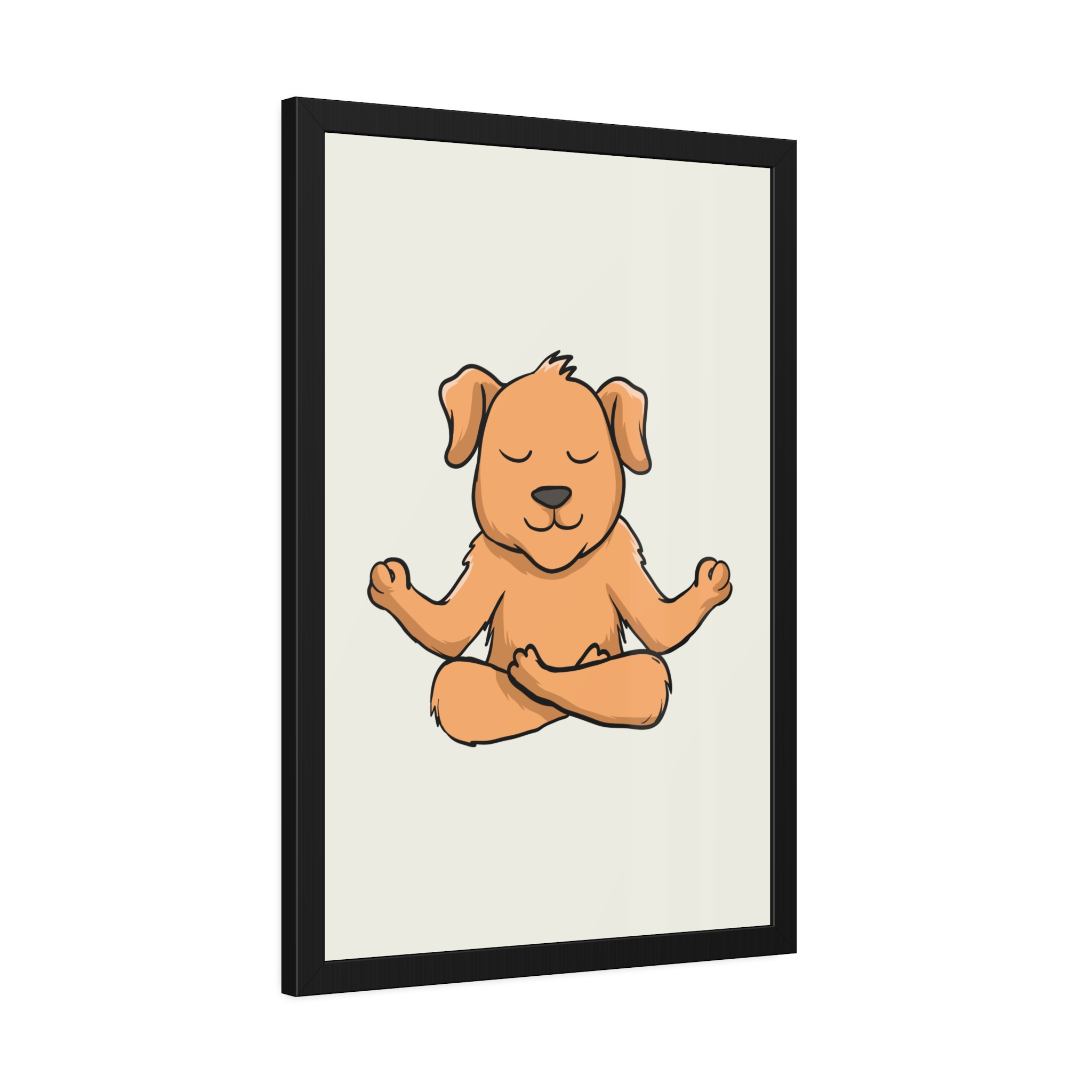 Meditating Puppy Framed Poster — Cute Yoga Dog Wall Art for Nursery & Home - Image 26