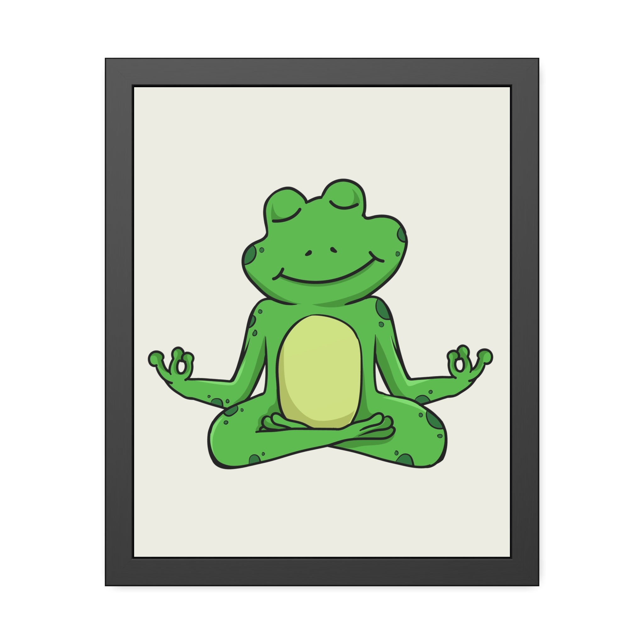 Meditating Frog Framed Poster — Cute Yoga Wall Art for Kids & Nursery - Image 17