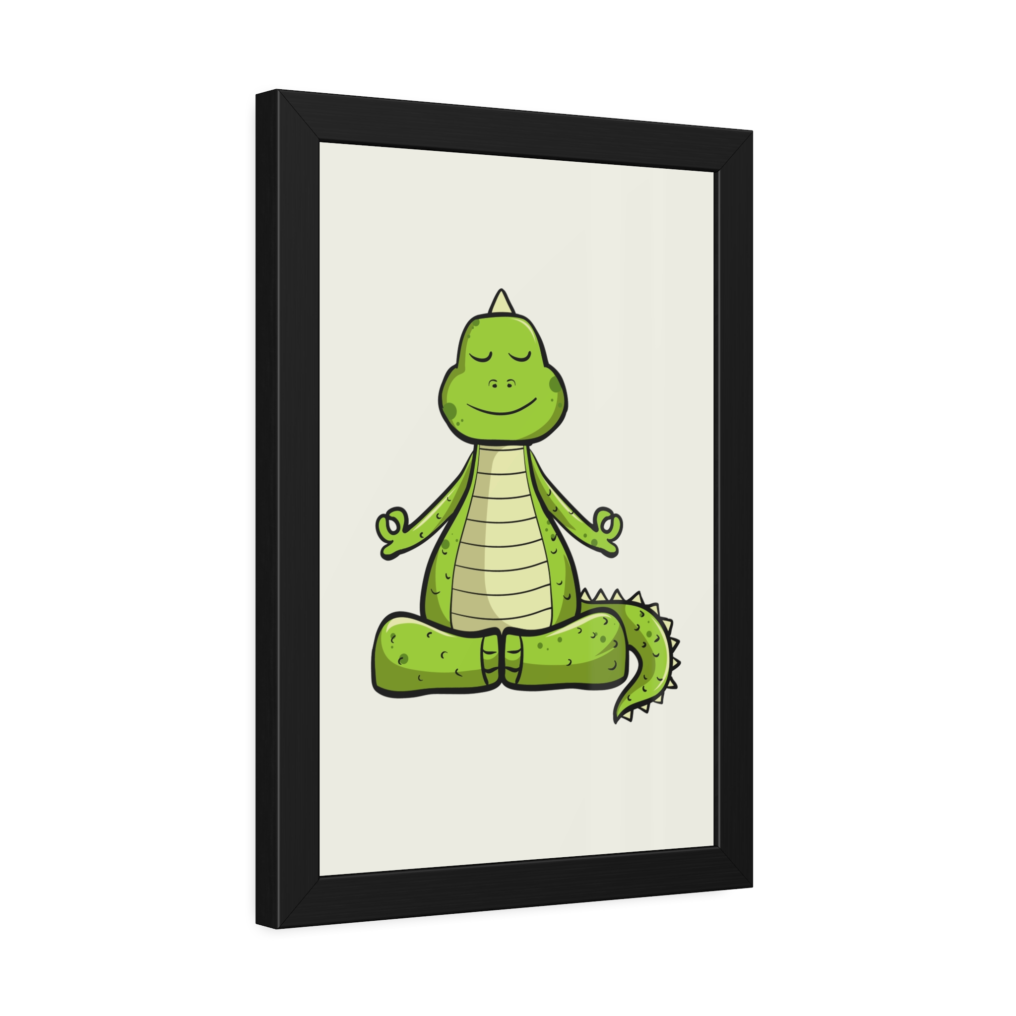 Yoga Dinosaur Framed Poster — Cute Meditating Dino Wall Art - Image 14