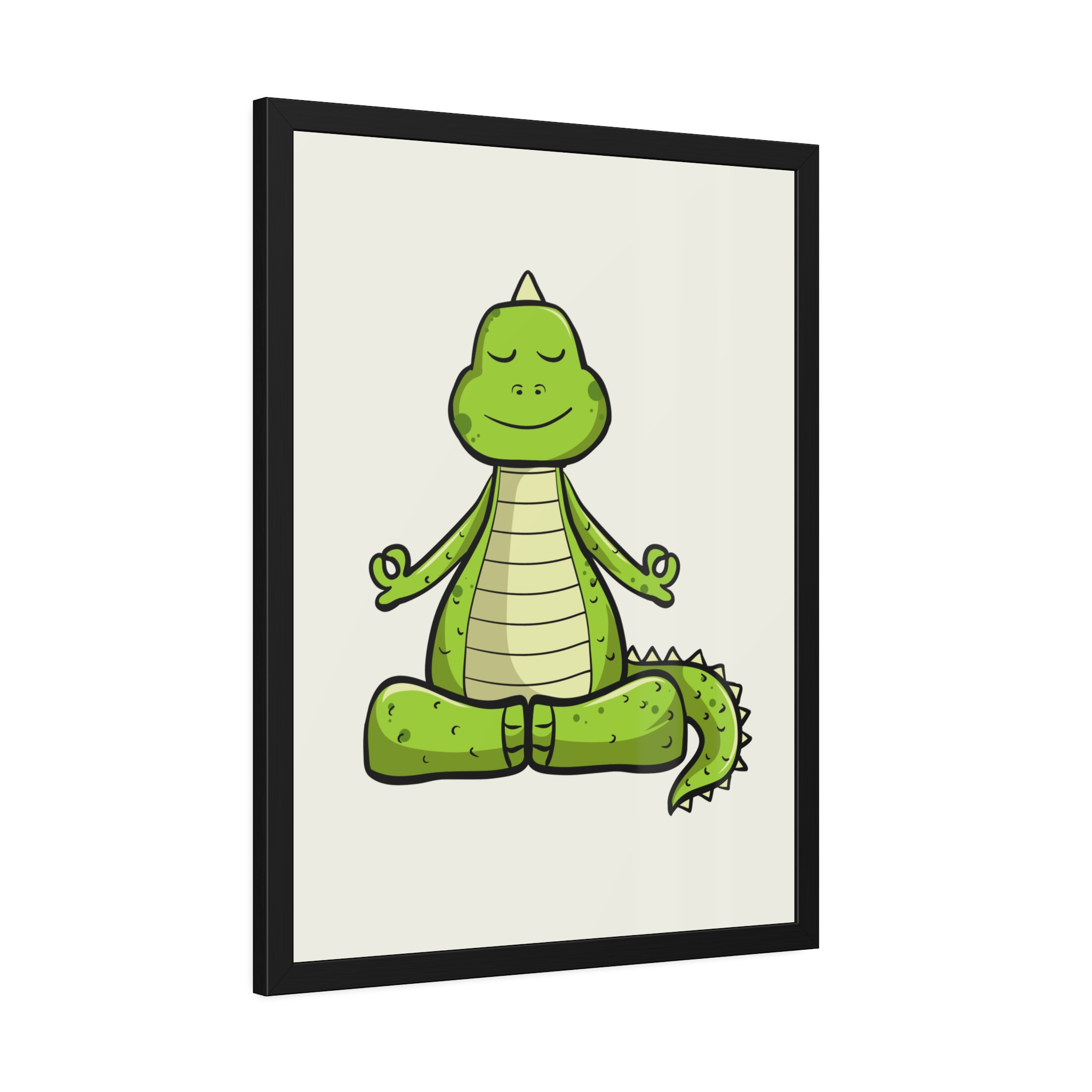 Yoga Dinosaur Framed Poster — Cute Meditating Dino Wall Art - Image 30