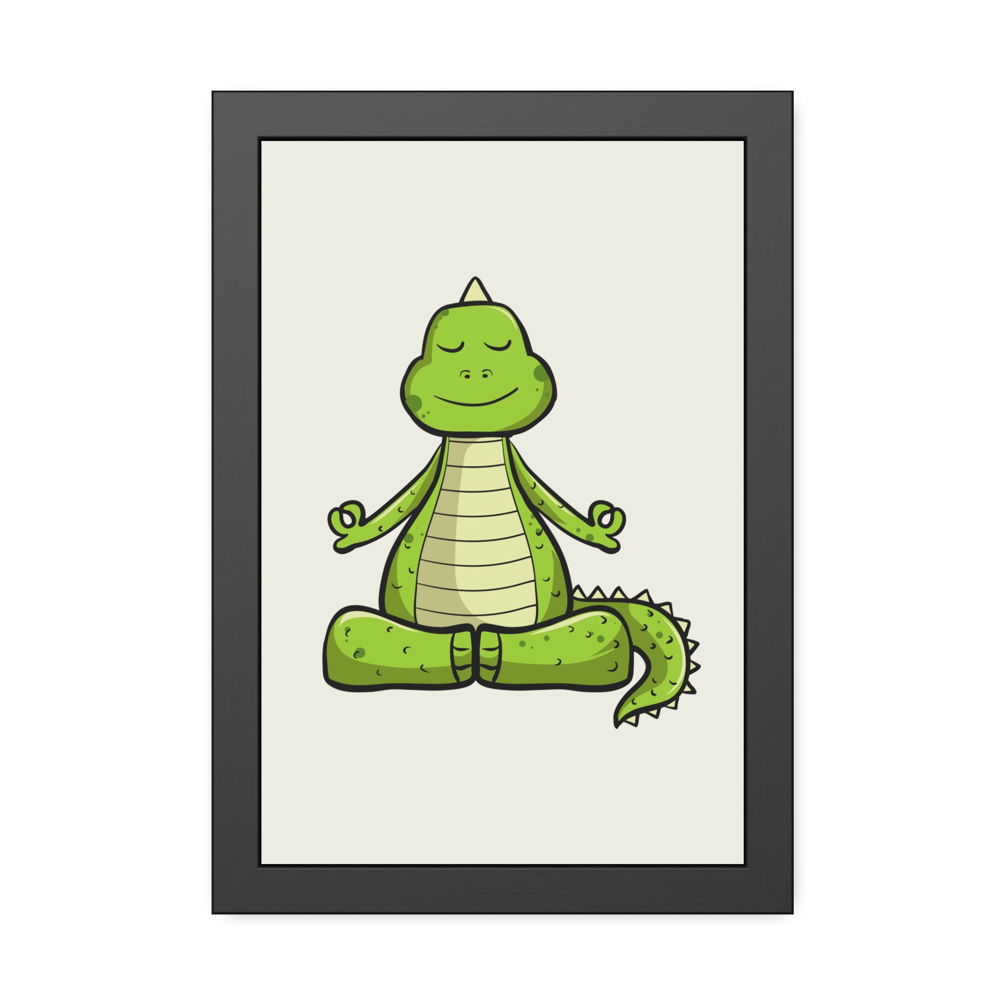 Yoga Dinosaur Framed Poster — Cute Meditating Dino Wall Art - Image 13