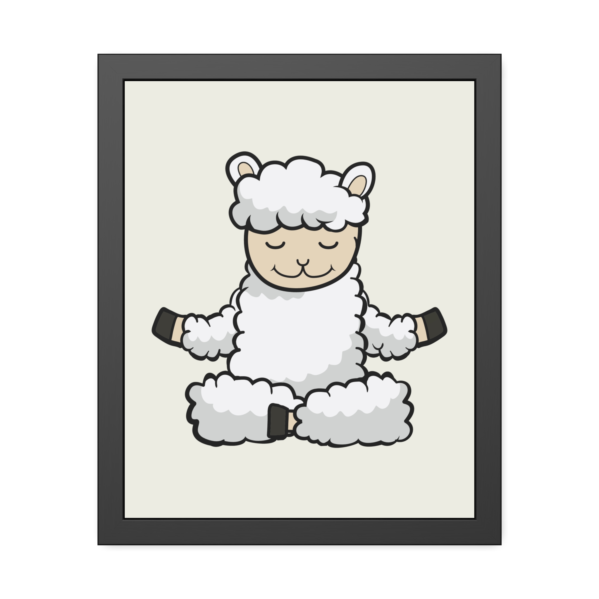 Meditating Sheep Framed Poster — Cute Yoga Lamb Wall Art for Nursery & Kids’ Room - Image 17