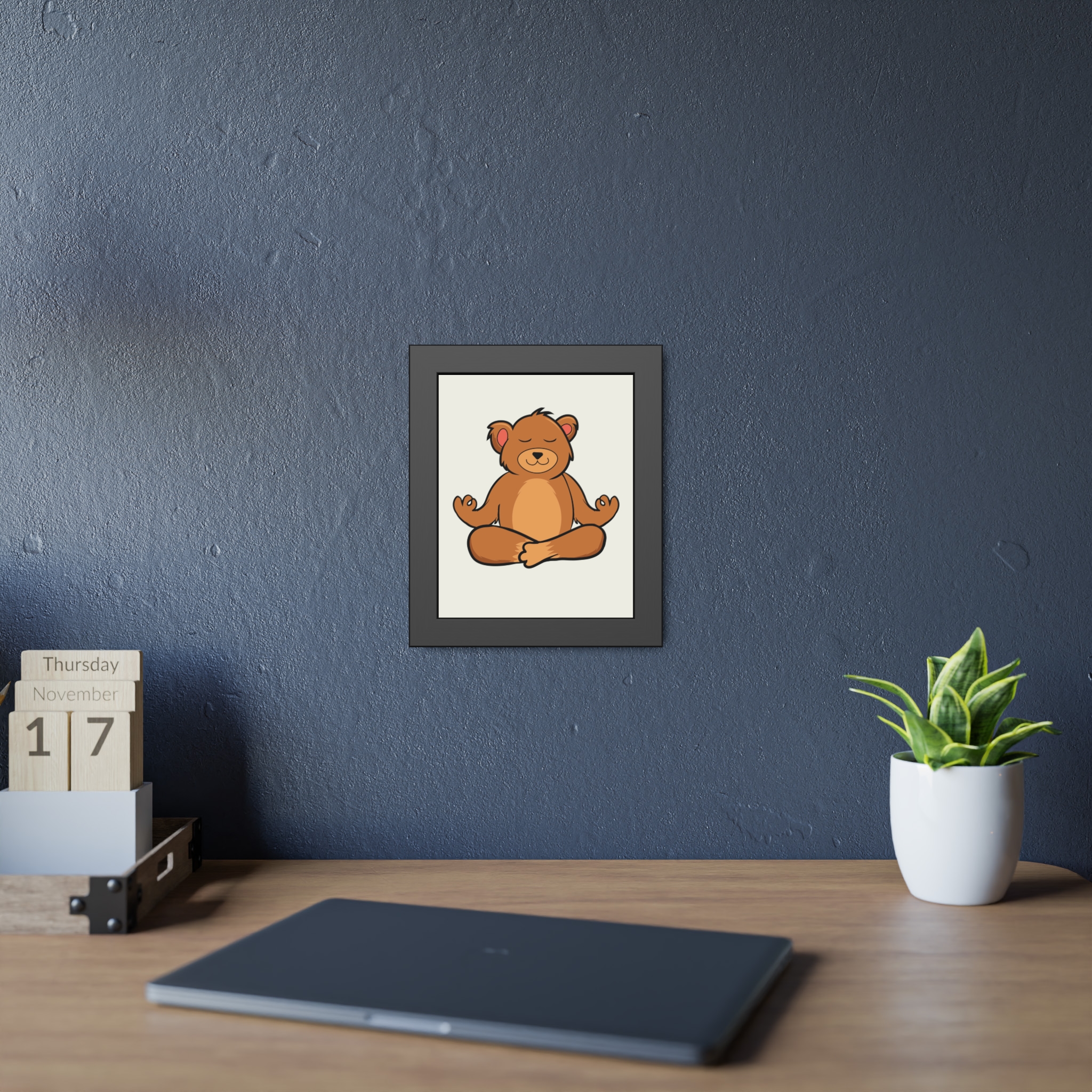 Meditating Bear Framed Poster – Cute Nursery Wall Art for Kids’ Room, Yoga & Mindfulness Décor - Image 7