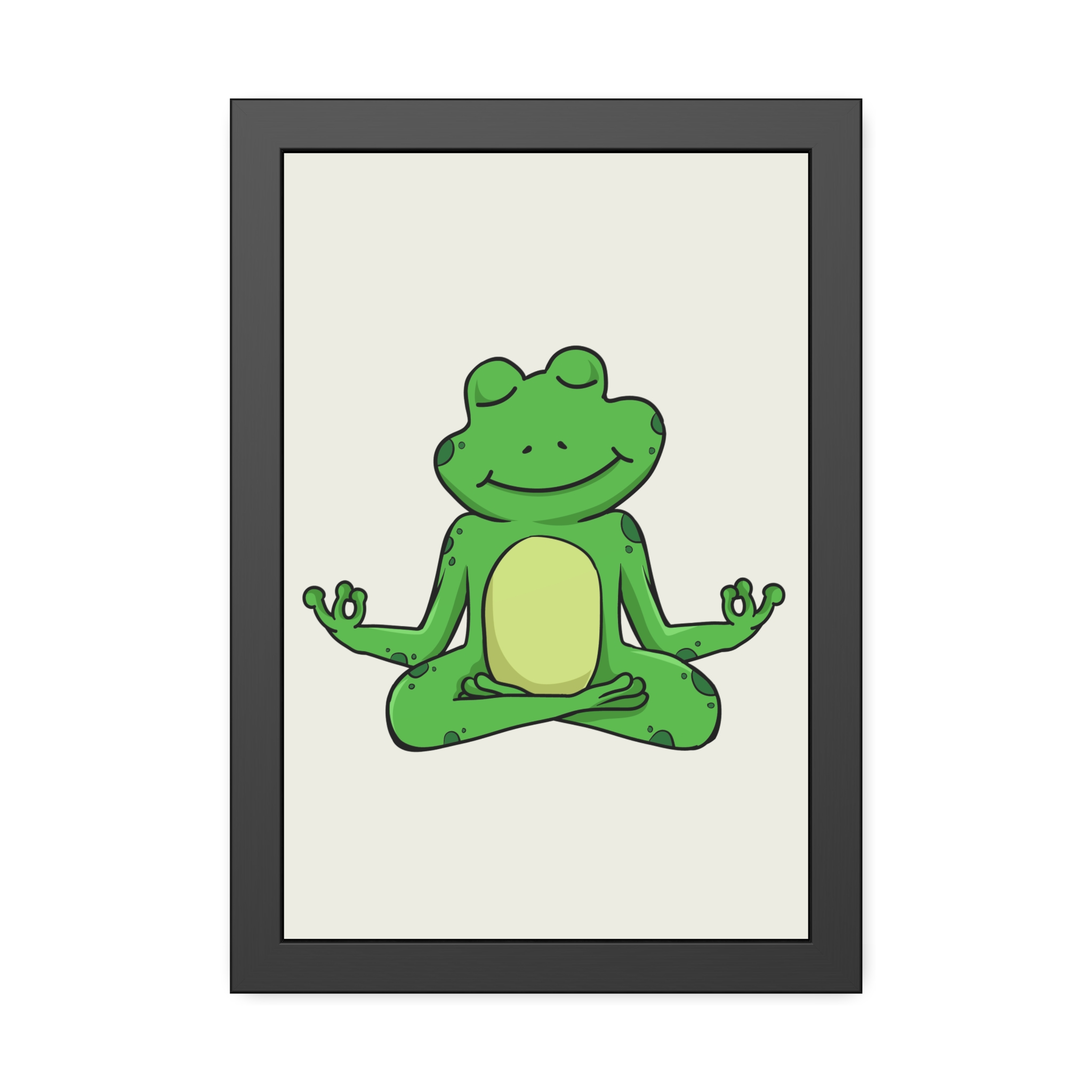 Meditating Frog Framed Poster — Cute Yoga Wall Art for Kids & Nursery - Image 13