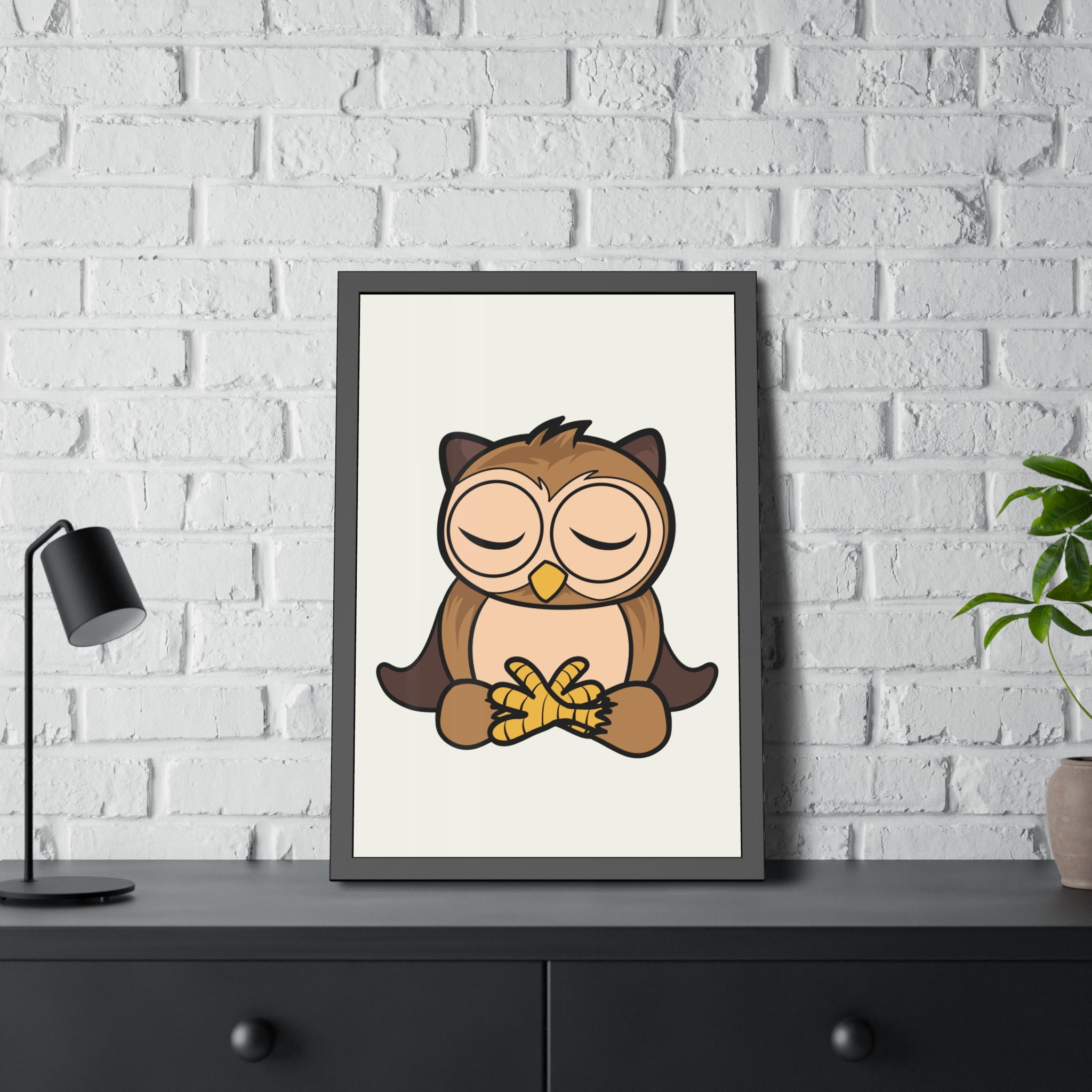 Sleeping Owl Illustration Framed Poster | Nursery Wall Art - Image 28