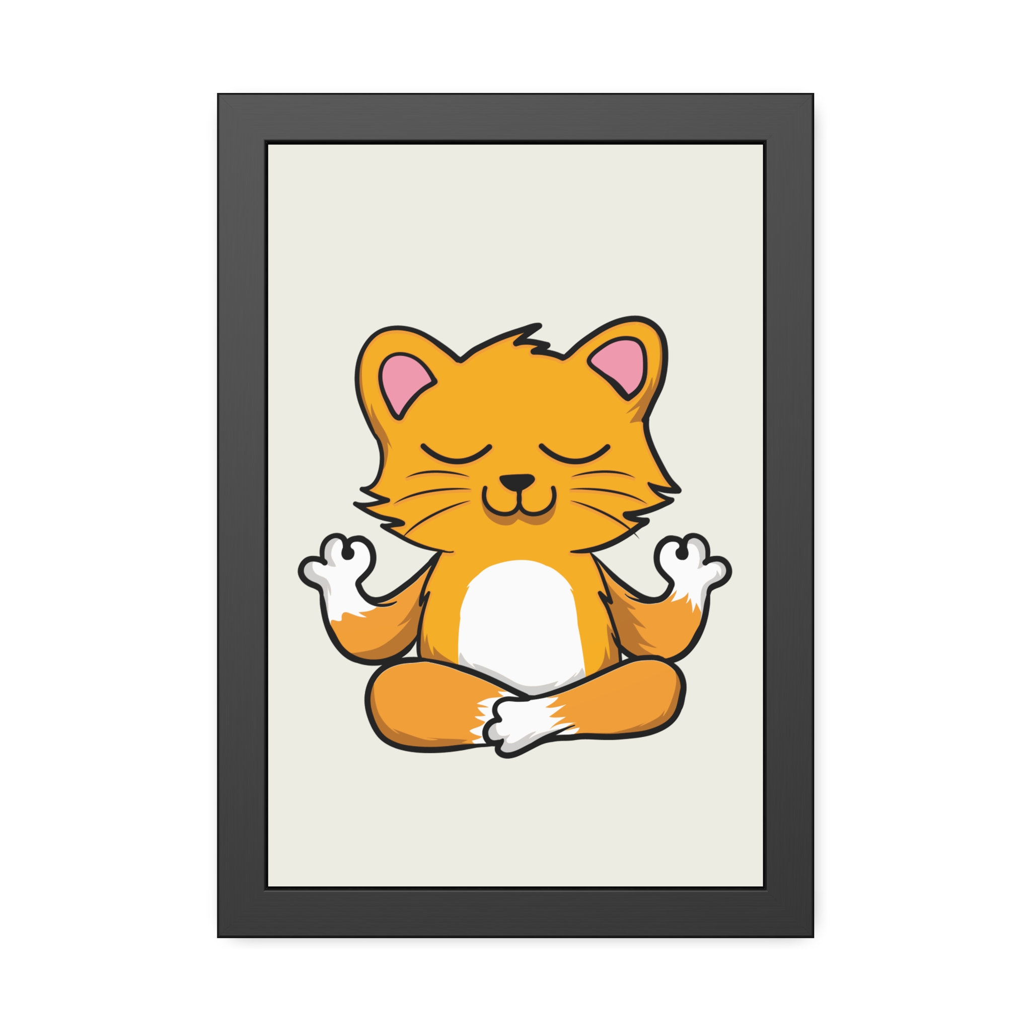 Yoga Cat Framed Poster — Cute Meditating Cat Wall Art for Kids & Home - Image 13
