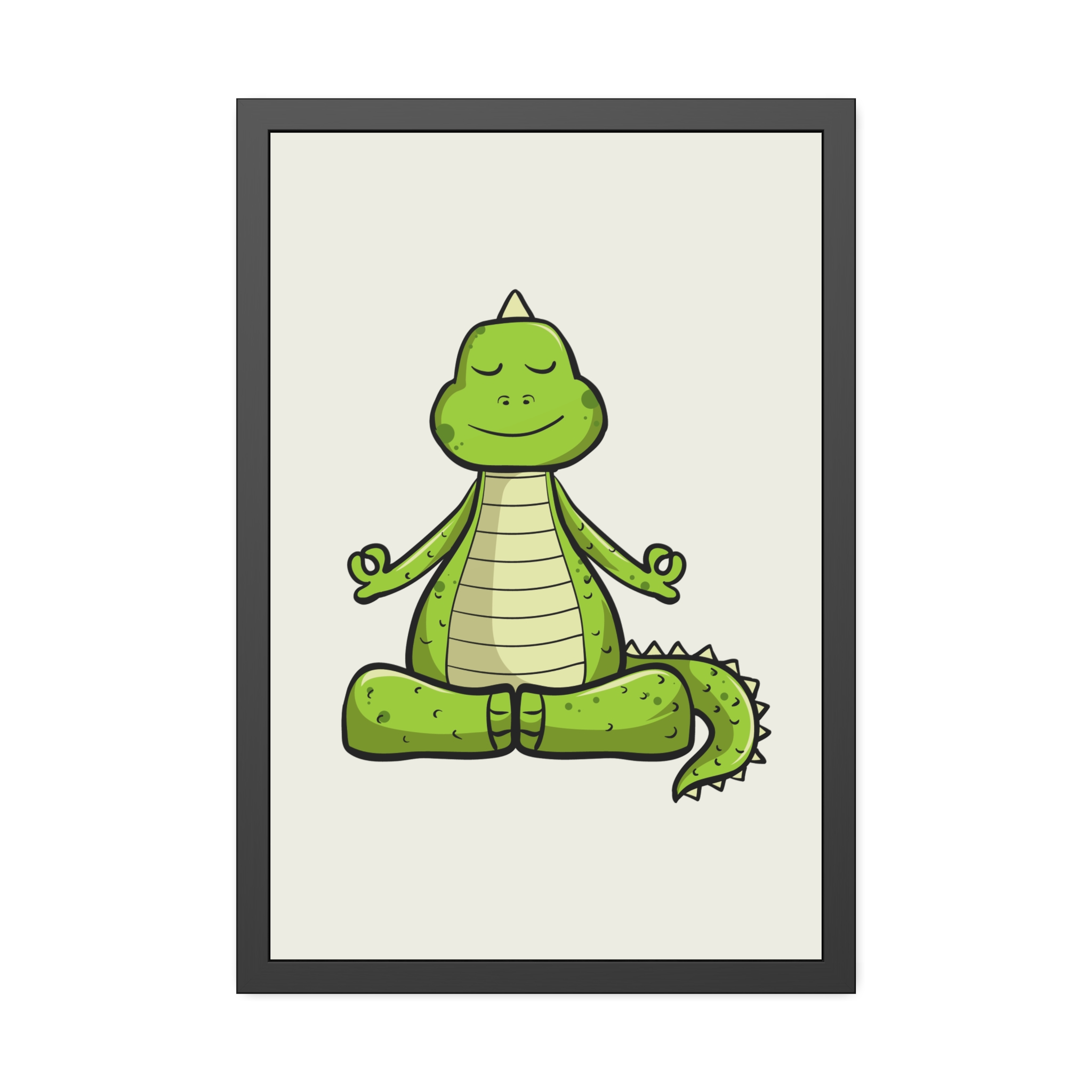 Yoga Dinosaur Framed Poster — Cute Meditating Dino Wall Art - Image 25