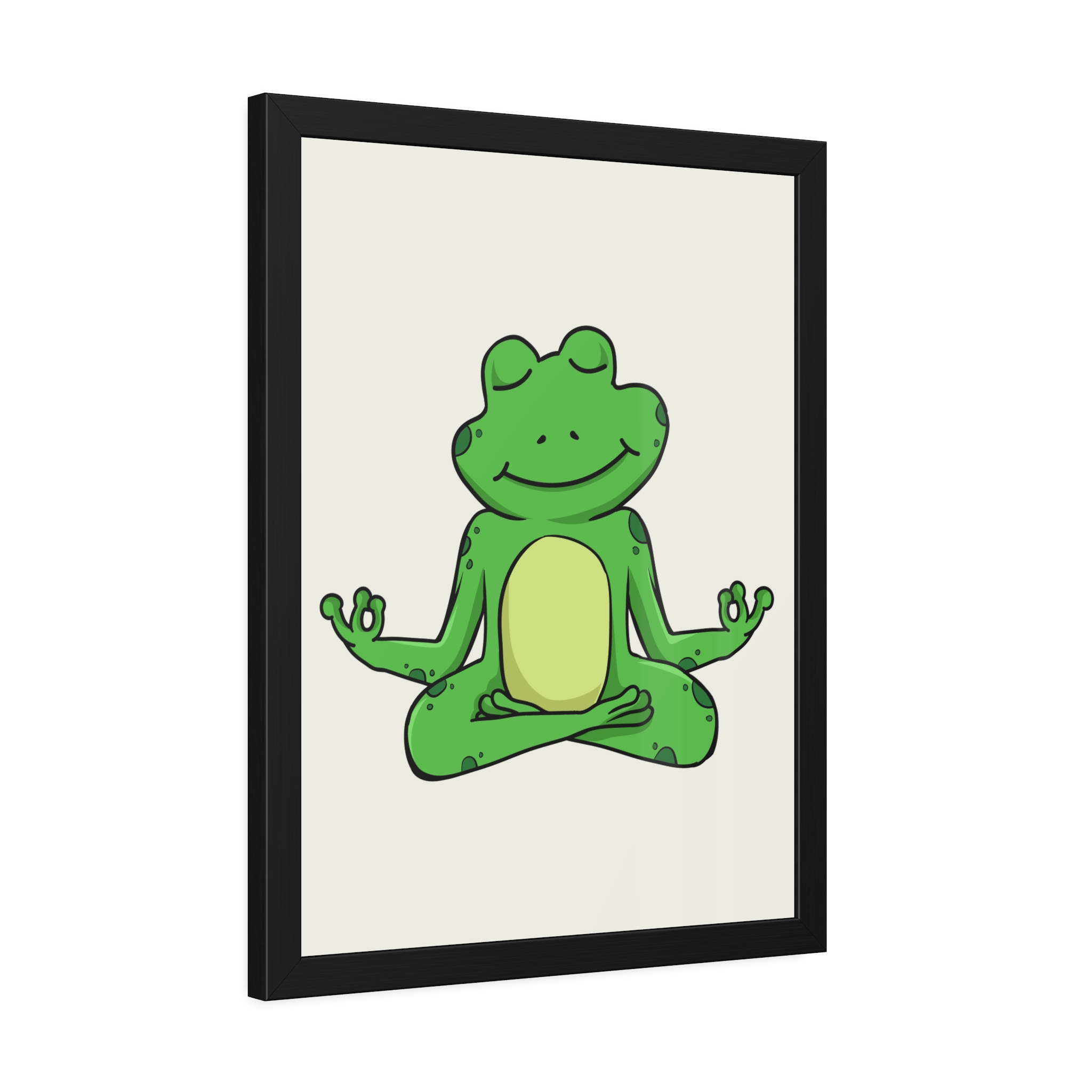 Meditating Frog Framed Poster — Cute Yoga Wall Art for Kids & Nursery - Image 22