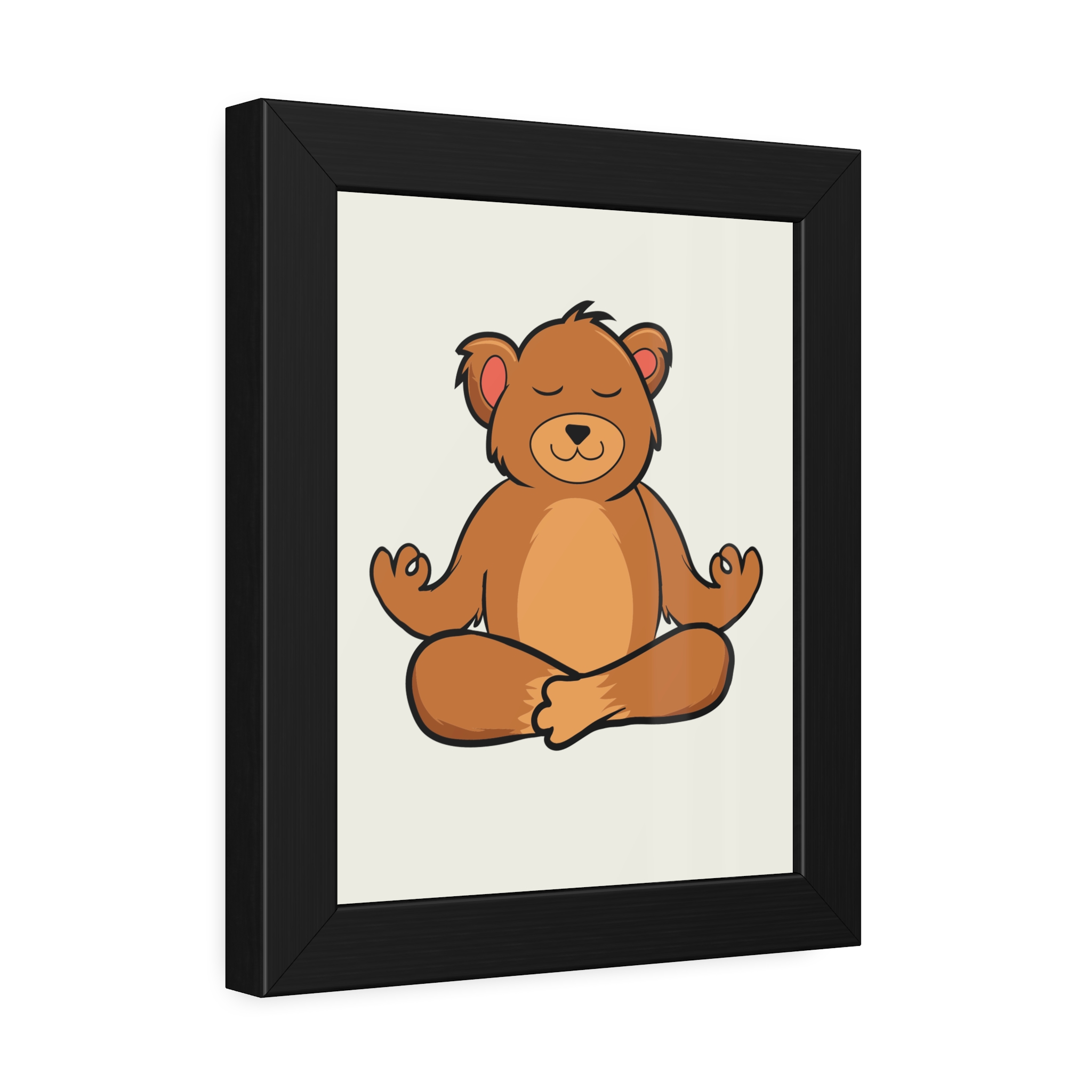 Meditating Bear Framed Poster – Cute Nursery Wall Art for Kids’ Room, Yoga & Mindfulness Décor - Image 6