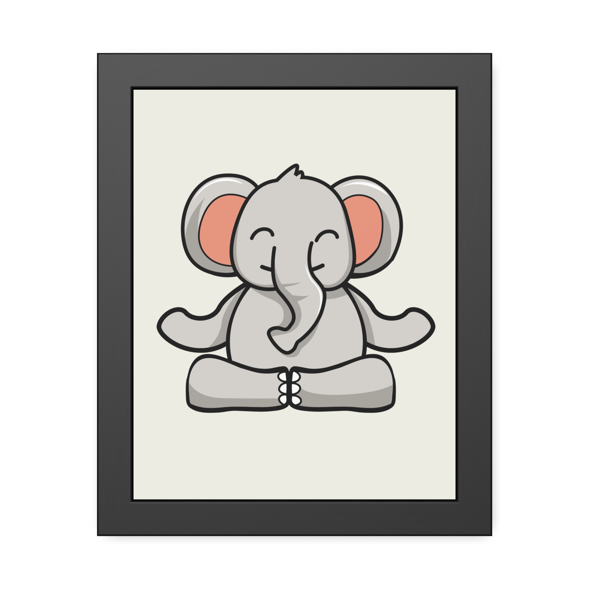 Meditating Elephant Framed Poster — Cute Nursery Wall Art - Image 9