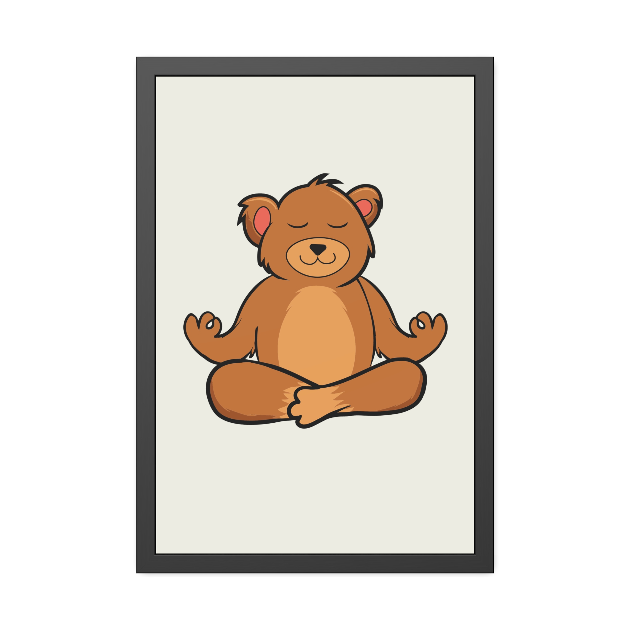 Meditating Bear Framed Poster – Cute Nursery Wall Art for Kids’ Room, Yoga & Mindfulness Décor - Image 25