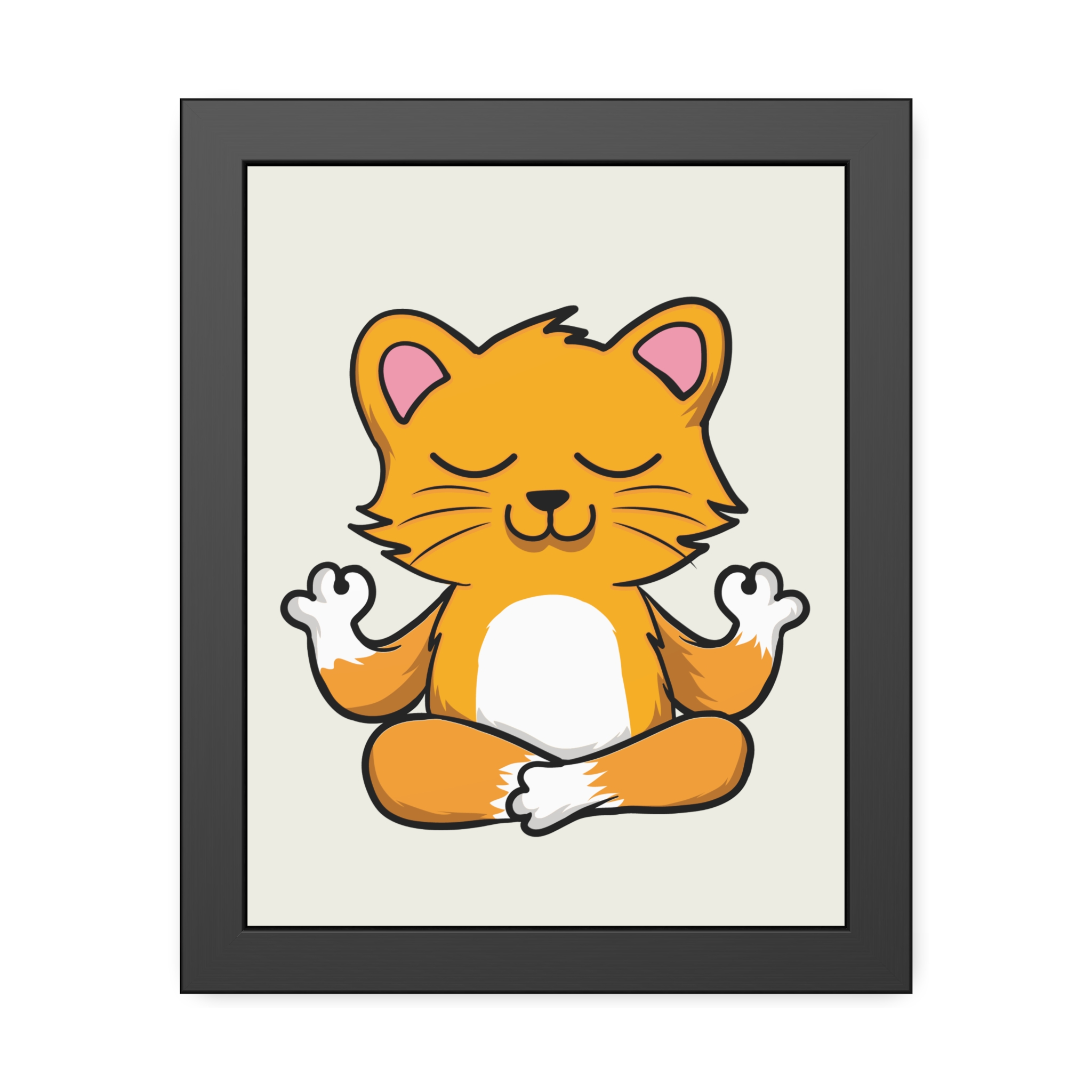 Yoga Cat Framed Poster — Cute Meditating Cat Wall Art for Kids & Home - Image 9
