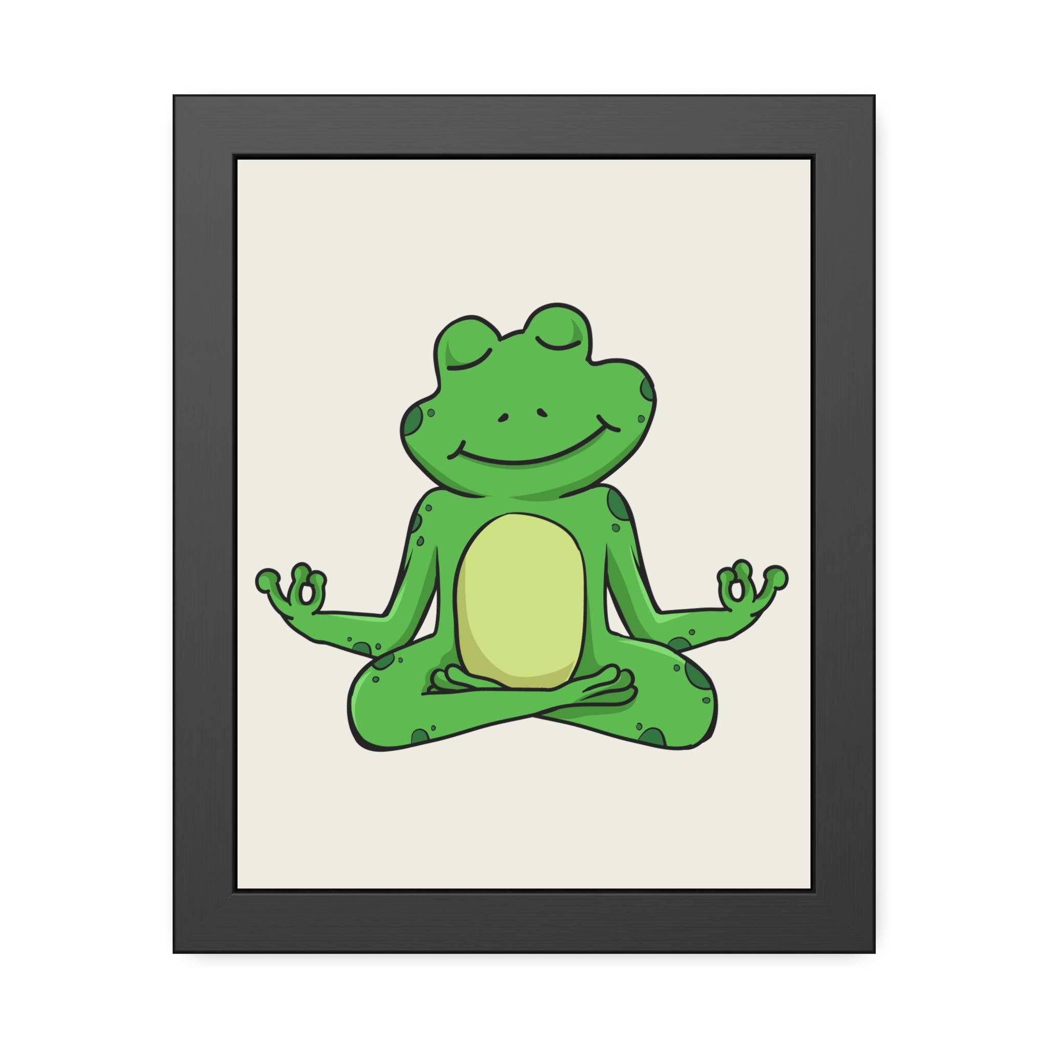 Meditating Frog Framed Poster — Cute Yoga Wall Art for Kids & Nursery - Image 9