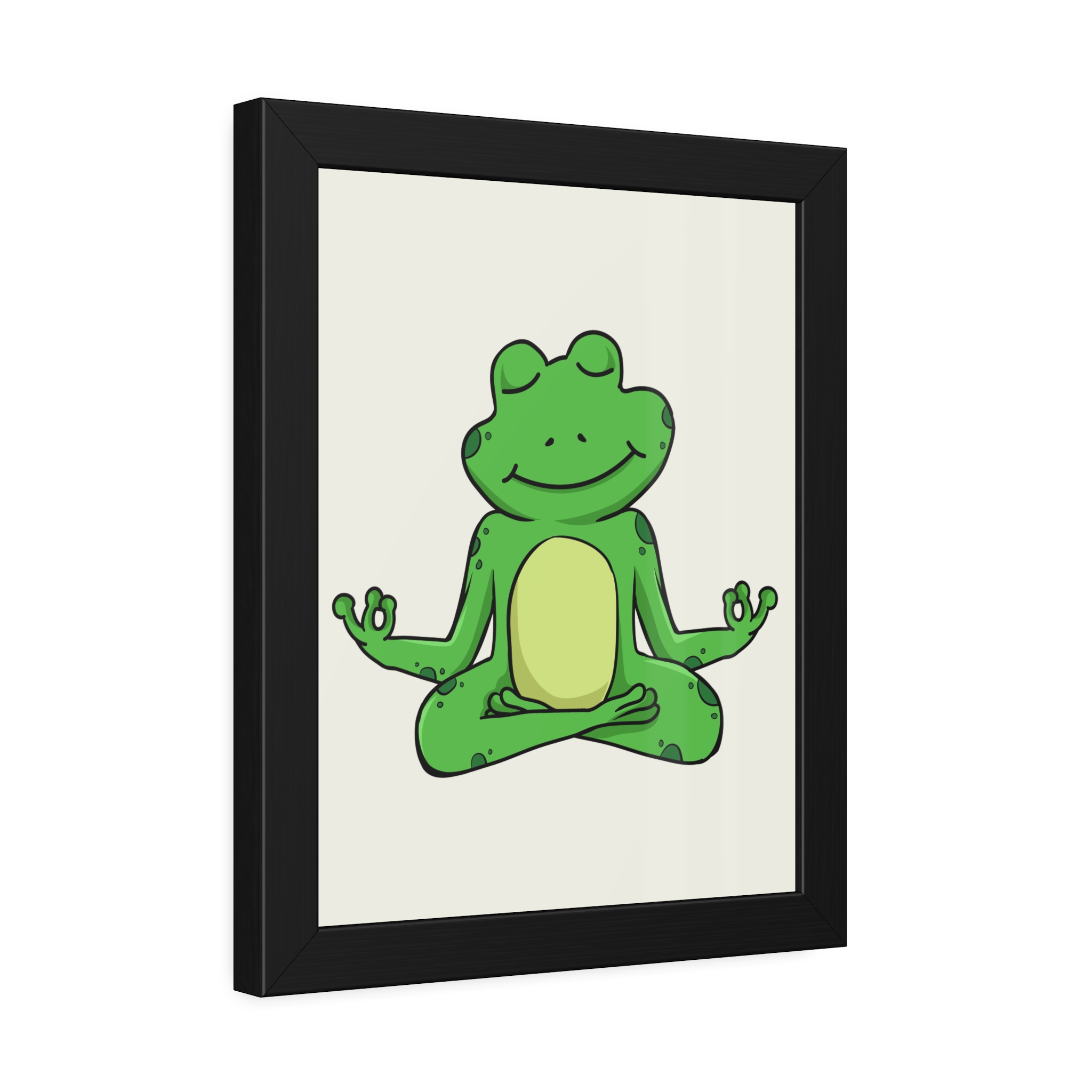 Meditating Frog Framed Poster — Cute Yoga Wall Art for Kids & Nursery - Image 10
