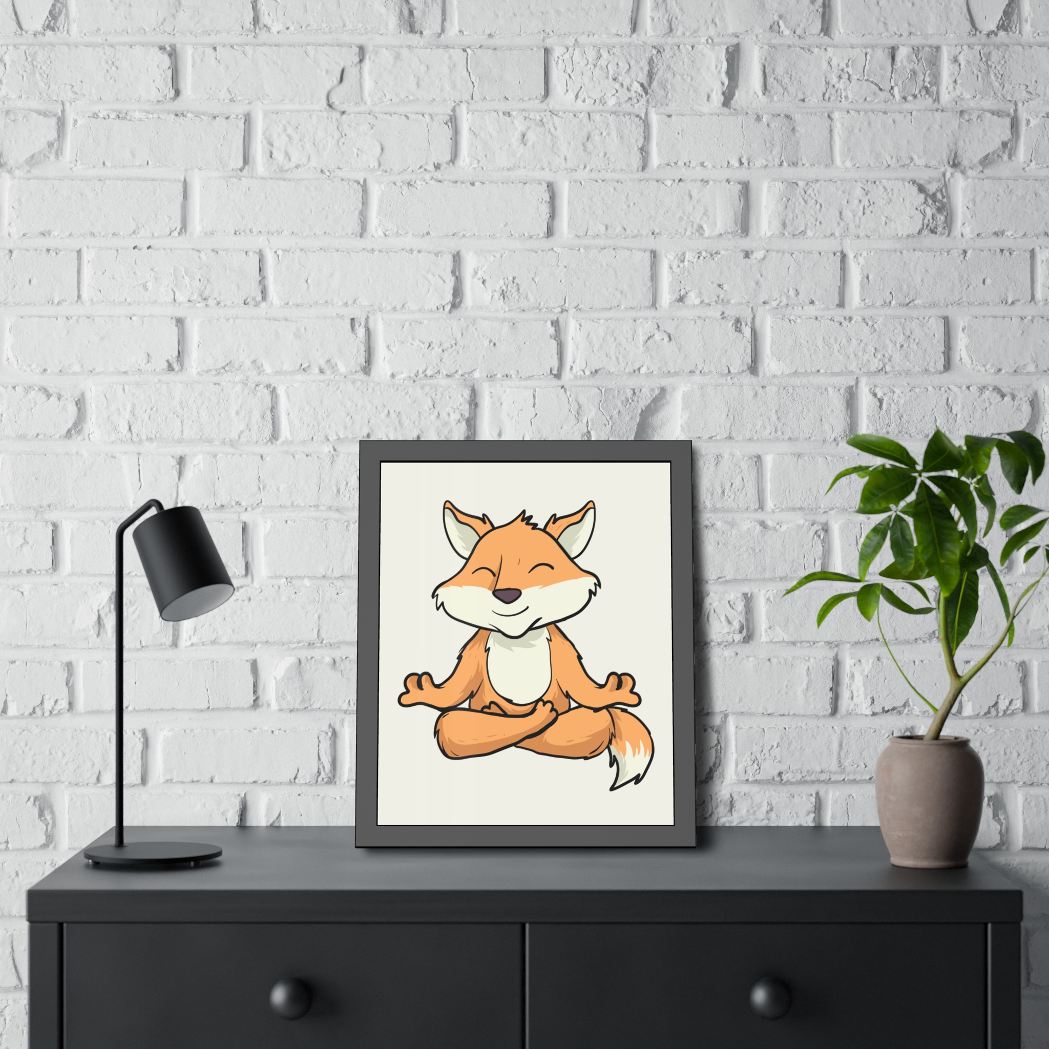 Meditating Fox Framed Poster — Whimsical Nursery Wall Art - Image 20
