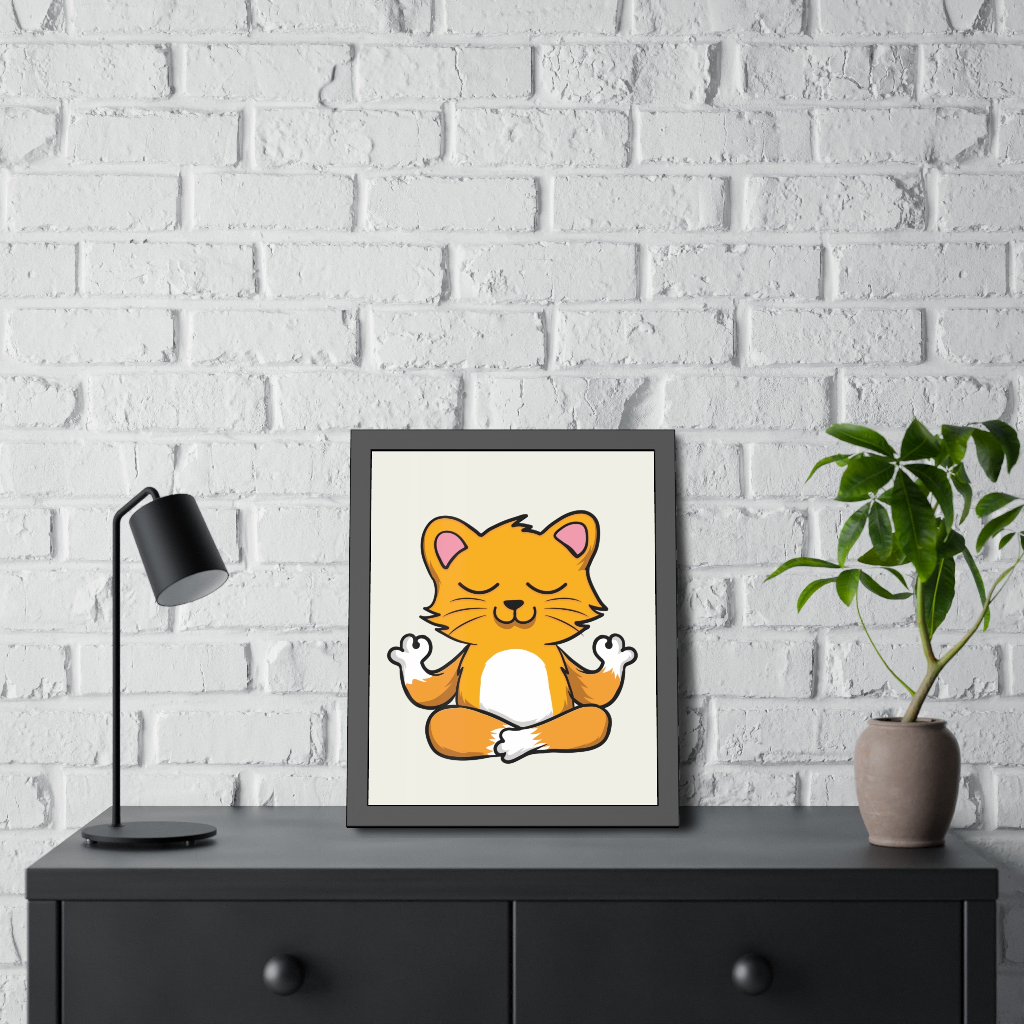 Yoga Cat Framed Poster — Cute Meditating Cat Wall Art for Kids & Home - Image 20
