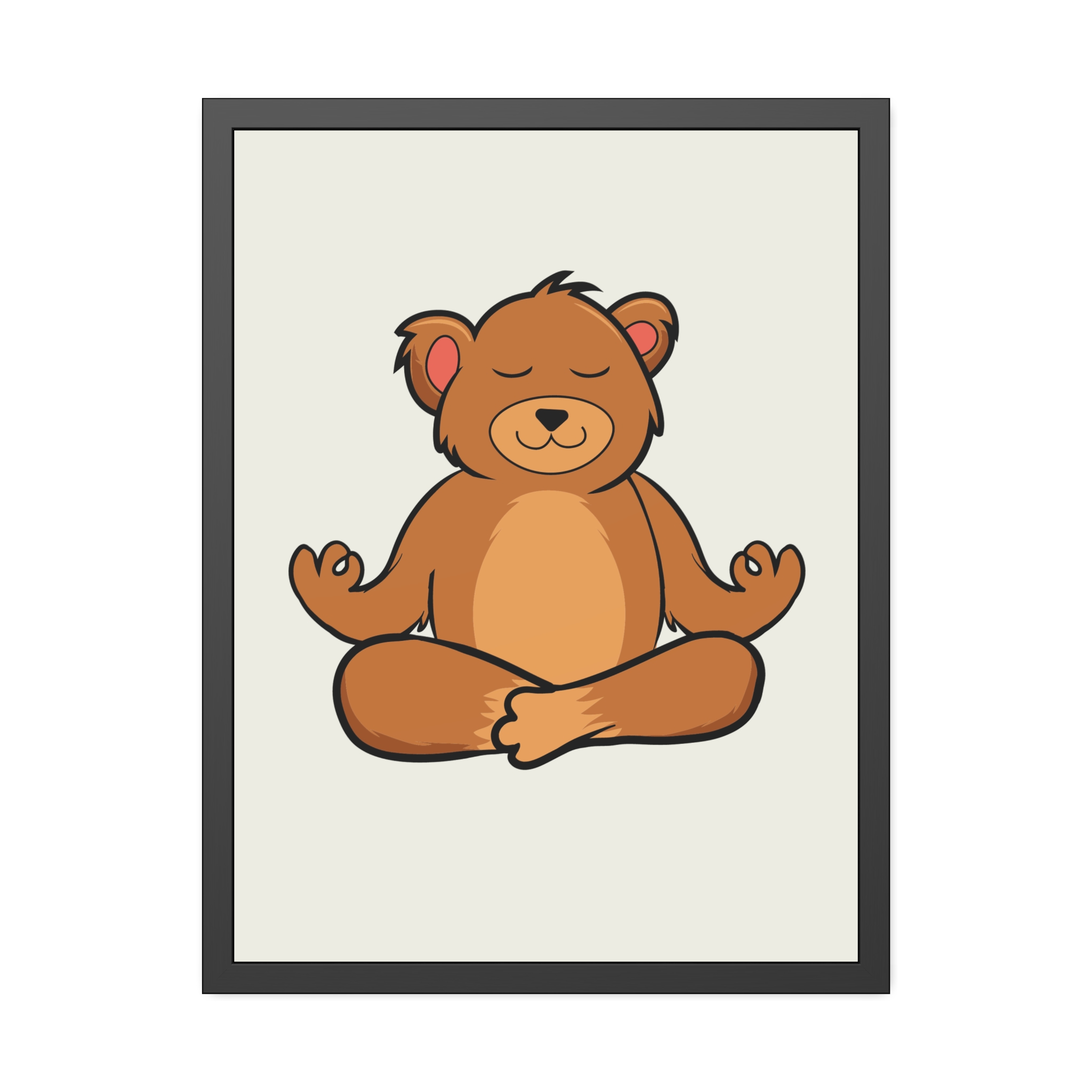 Meditating Bear Framed Poster – Cute Nursery Wall Art for Kids’ Room, Yoga & Mindfulness Décor - Image 29