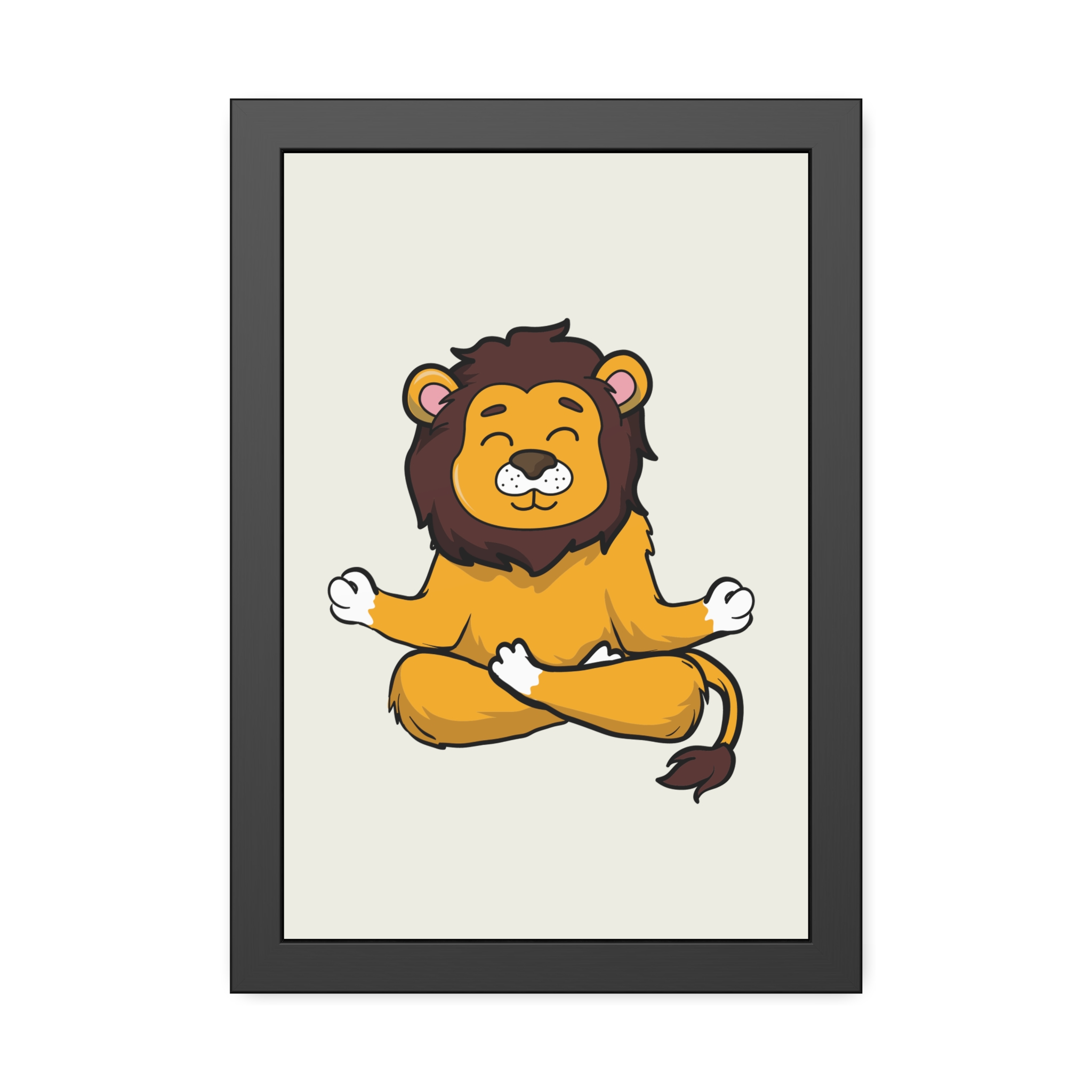 Meditating Lion Framed Poster — Cute Yoga Animal Wall Art for Nursery & Kids’ Room - Image 13