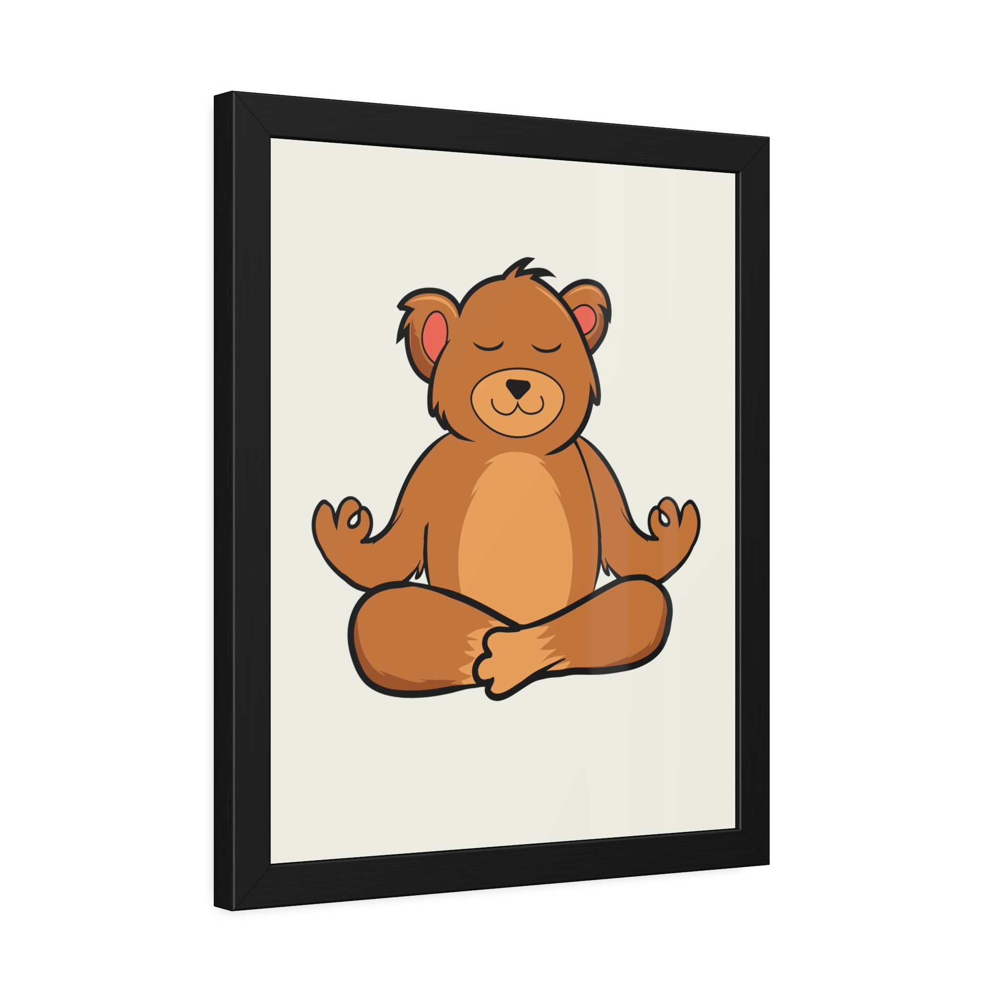 Meditating Bear Framed Poster – Cute Nursery Wall Art for Kids’ Room, Yoga & Mindfulness Décor - Image 18
