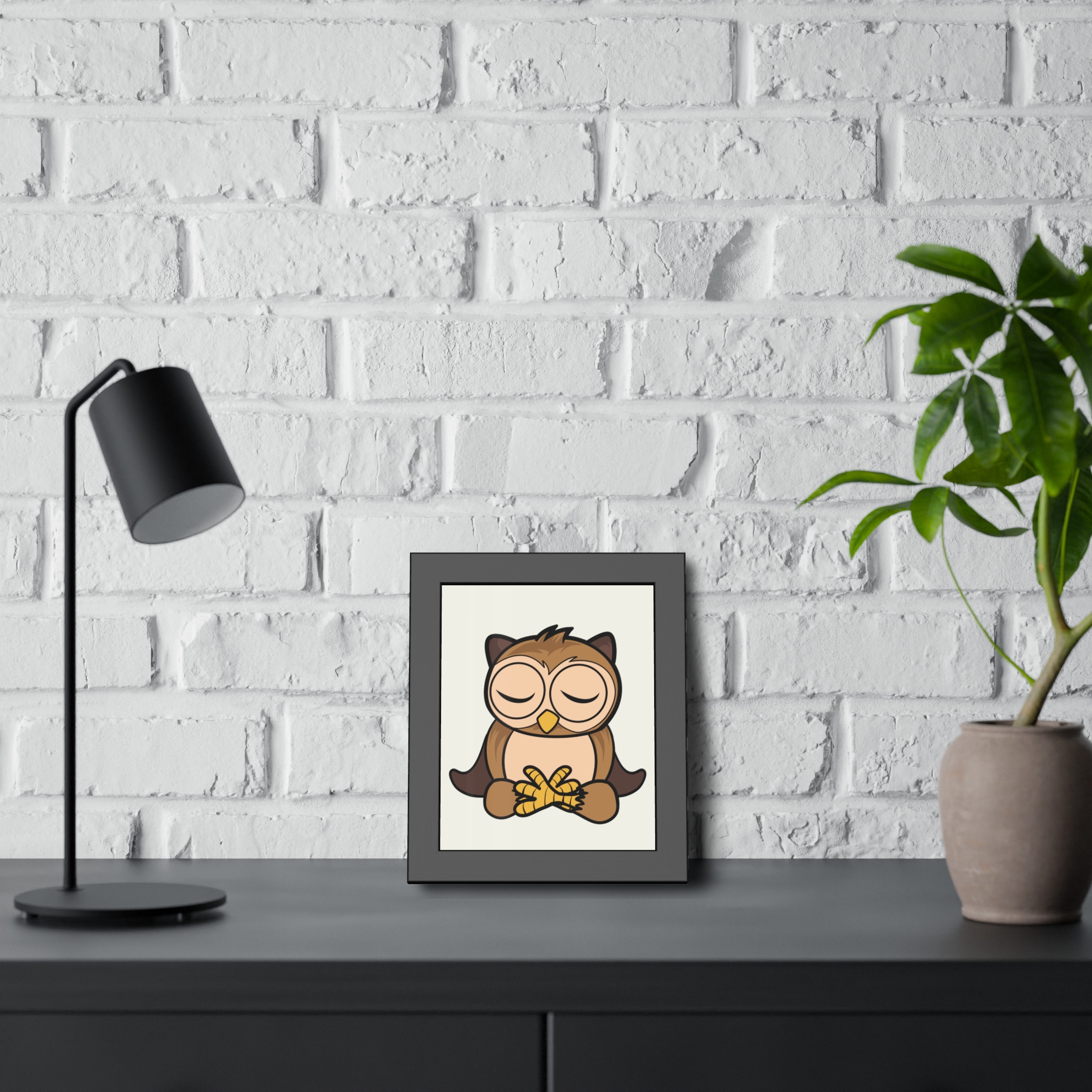 Sleeping Owl Illustration Framed Poster | Nursery Wall Art - Image 8