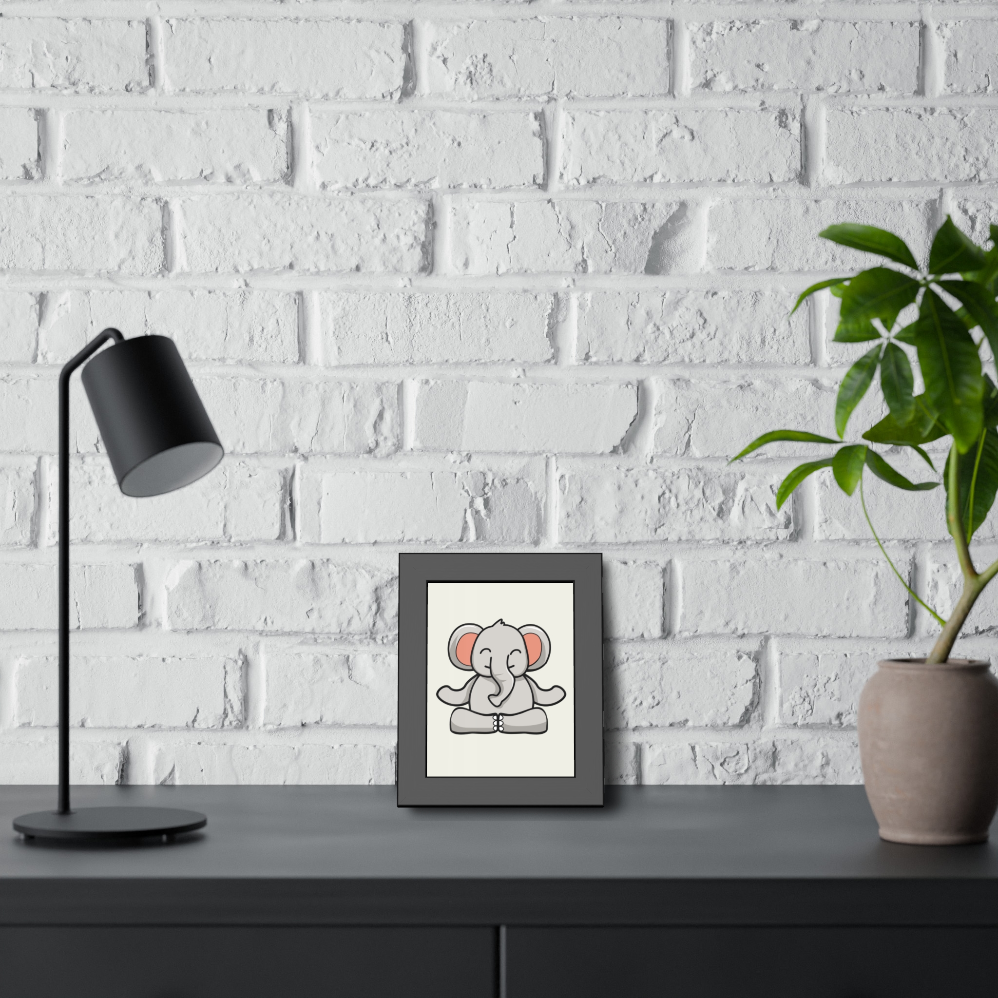 Meditating Elephant Framed Poster — Cute Nursery Wall Art - Image 4