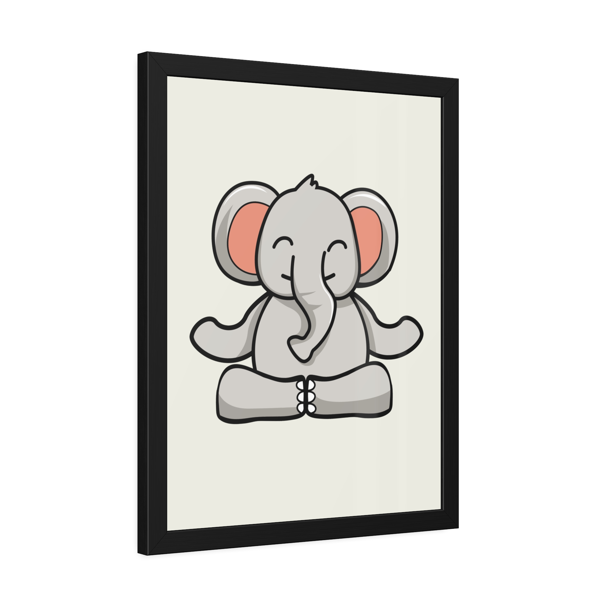 Meditating Elephant Framed Poster — Cute Nursery Wall Art - Image 22
