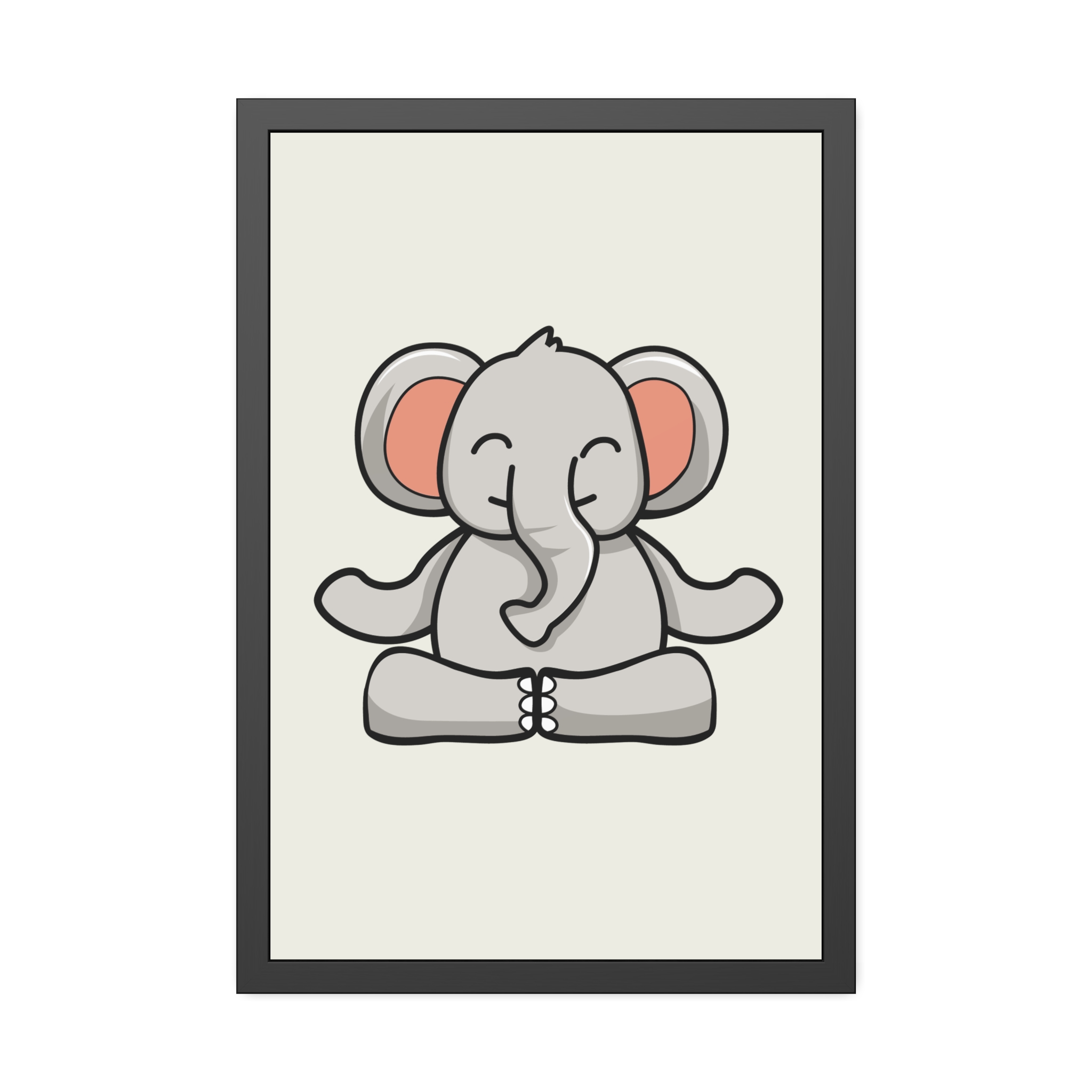 Meditating Elephant Framed Poster — Cute Nursery Wall Art - Image 25