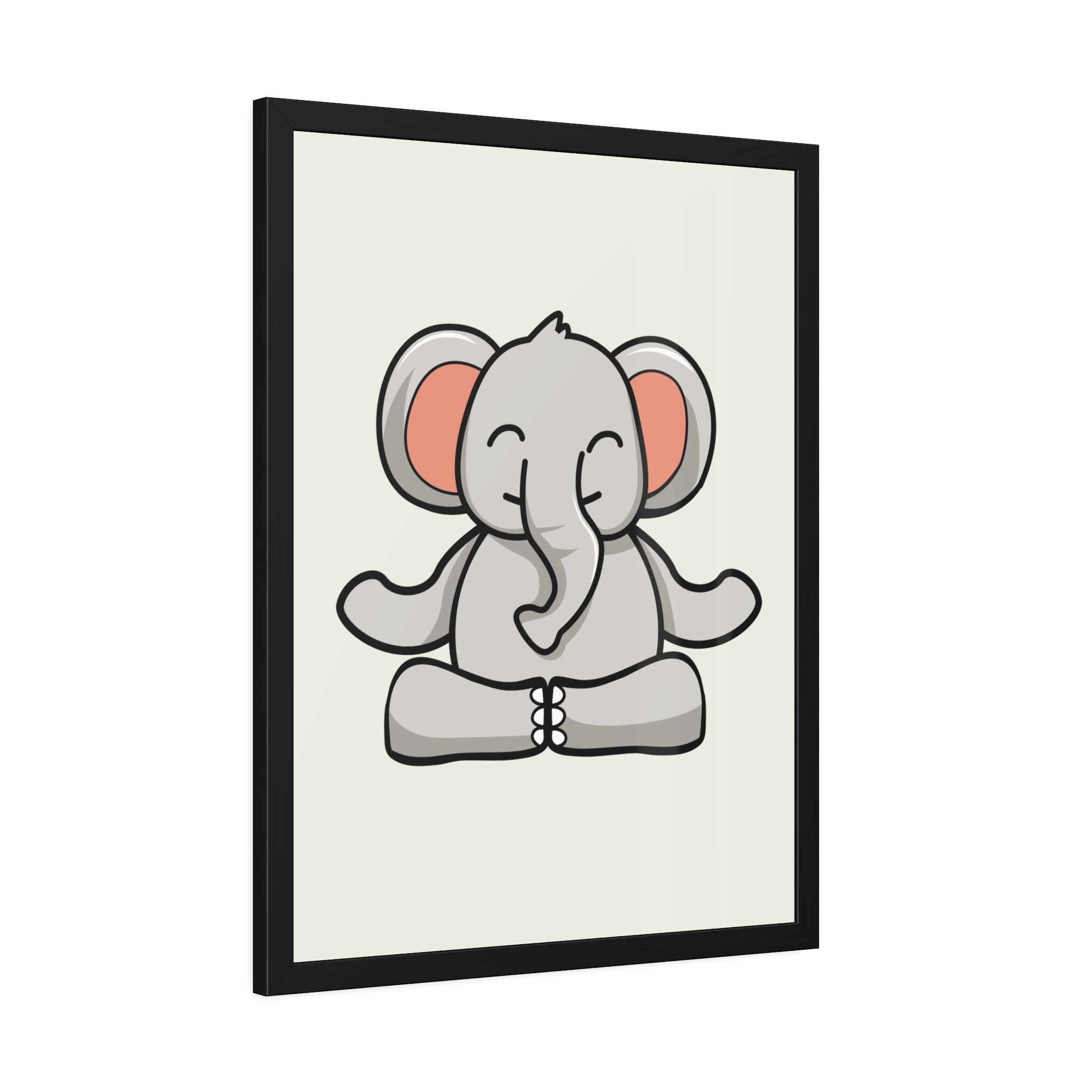 Meditating Elephant Framed Poster — Cute Nursery Wall Art - Image 30