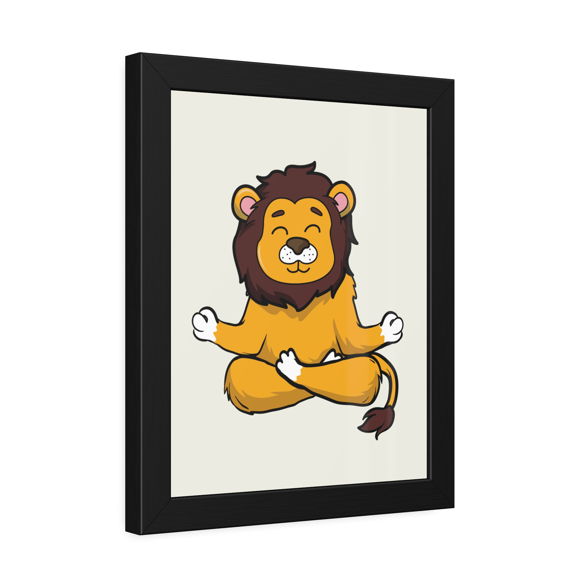 Meditating Lion Framed Poster — Cute Yoga Animal Wall Art for Nursery & Kids’ Room - Image 10