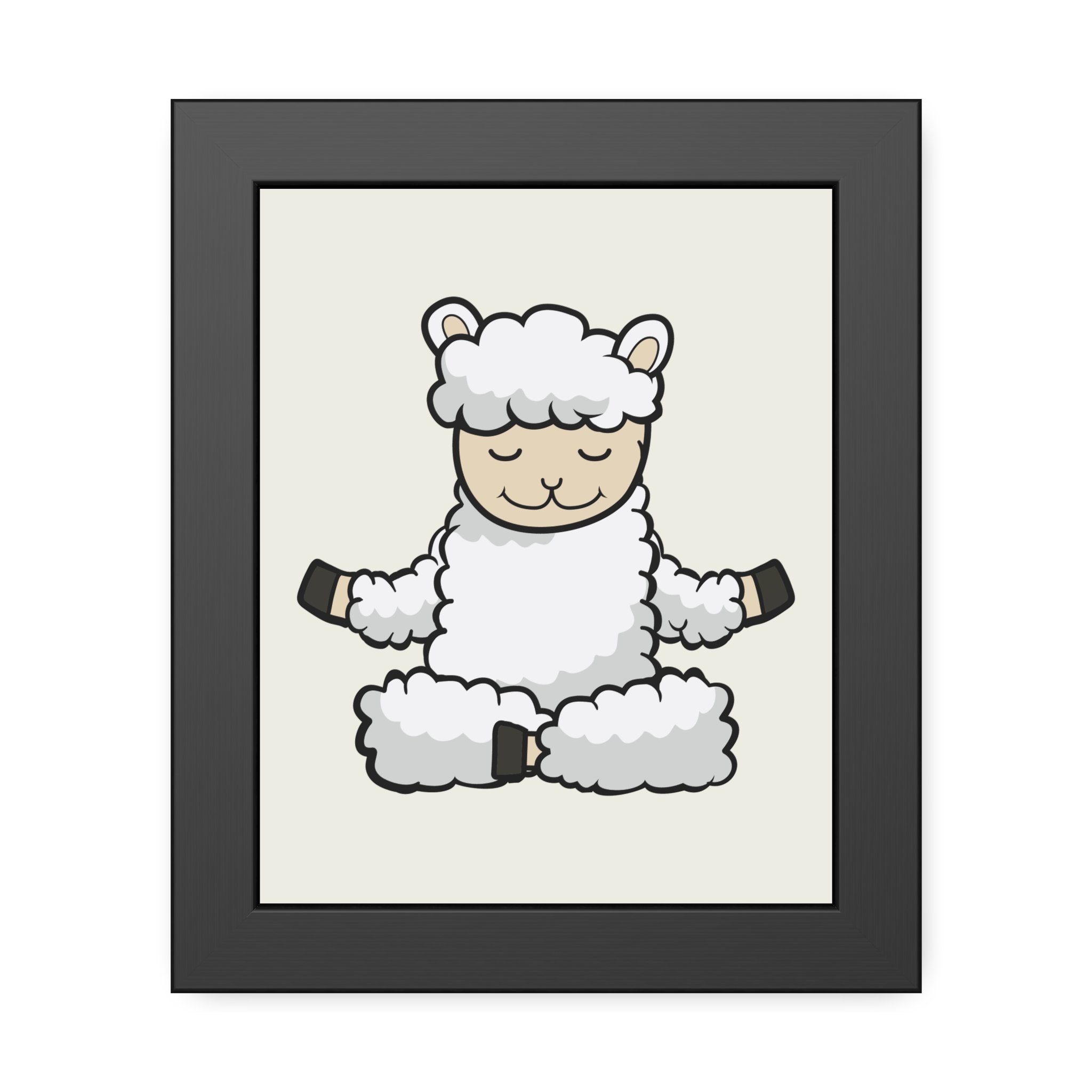 Meditating Sheep Framed Poster — Cute Yoga Lamb Wall Art for Nursery & Kids’ Room - Image 5