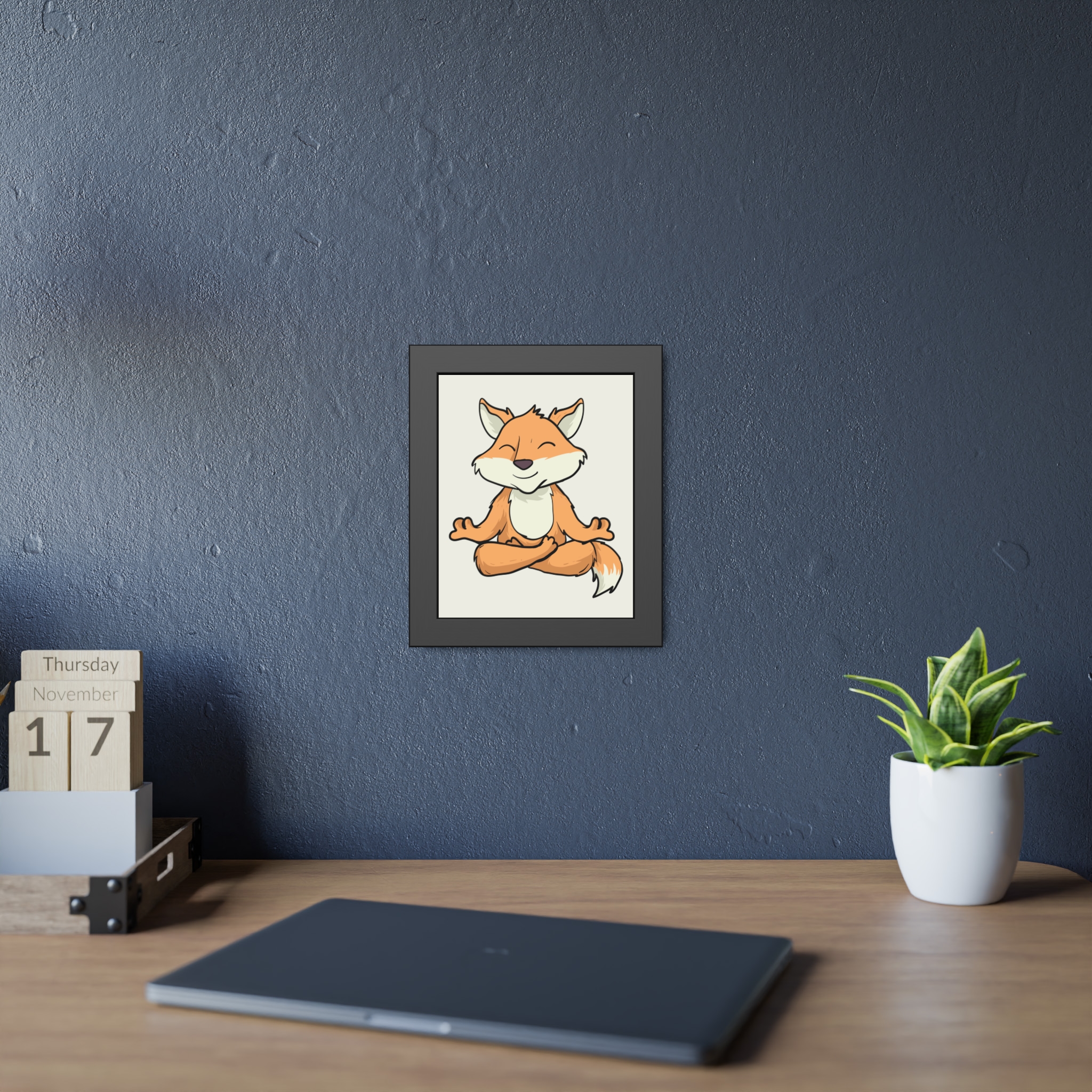 Meditating Fox Framed Poster — Whimsical Nursery Wall Art - Image 7