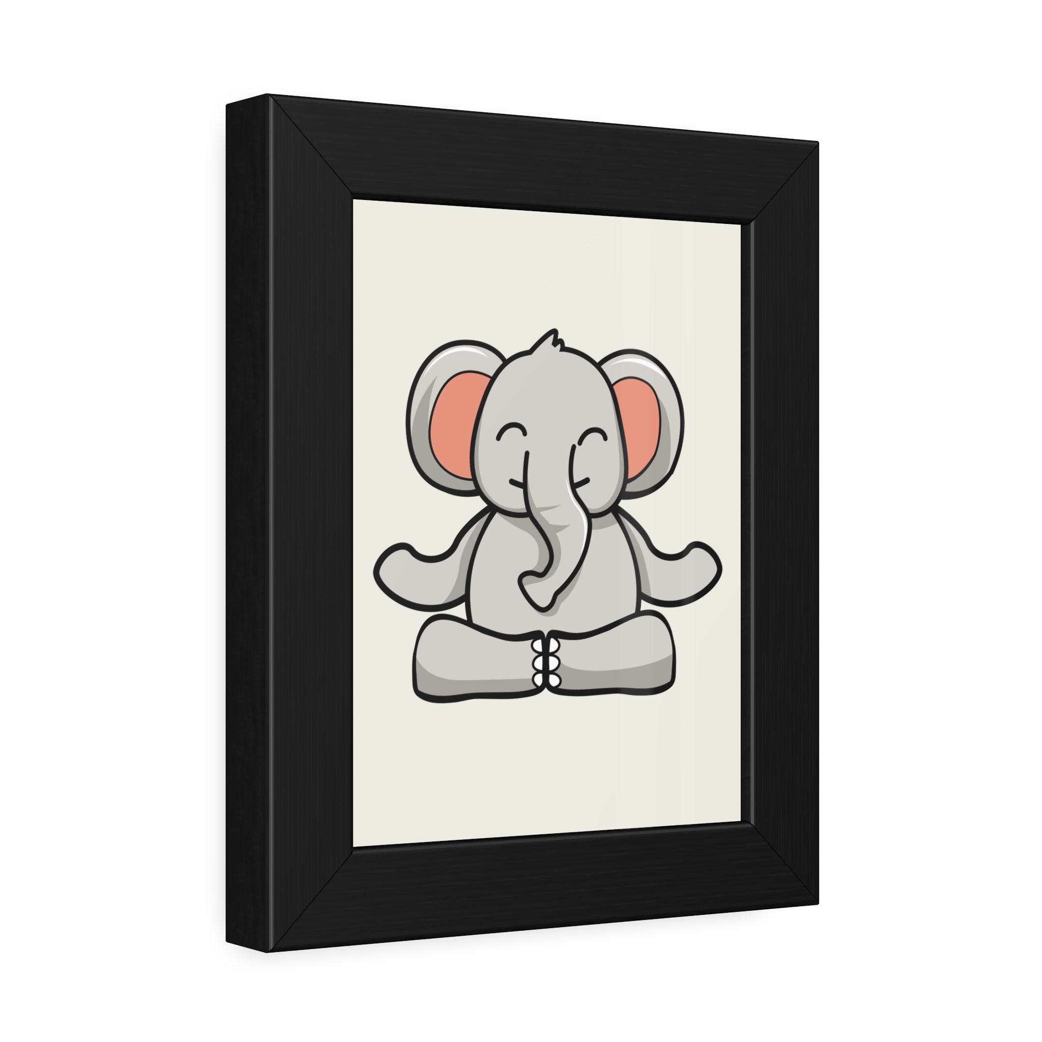 Meditating Elephant Framed Poster — Cute Nursery Wall Art - Image 2