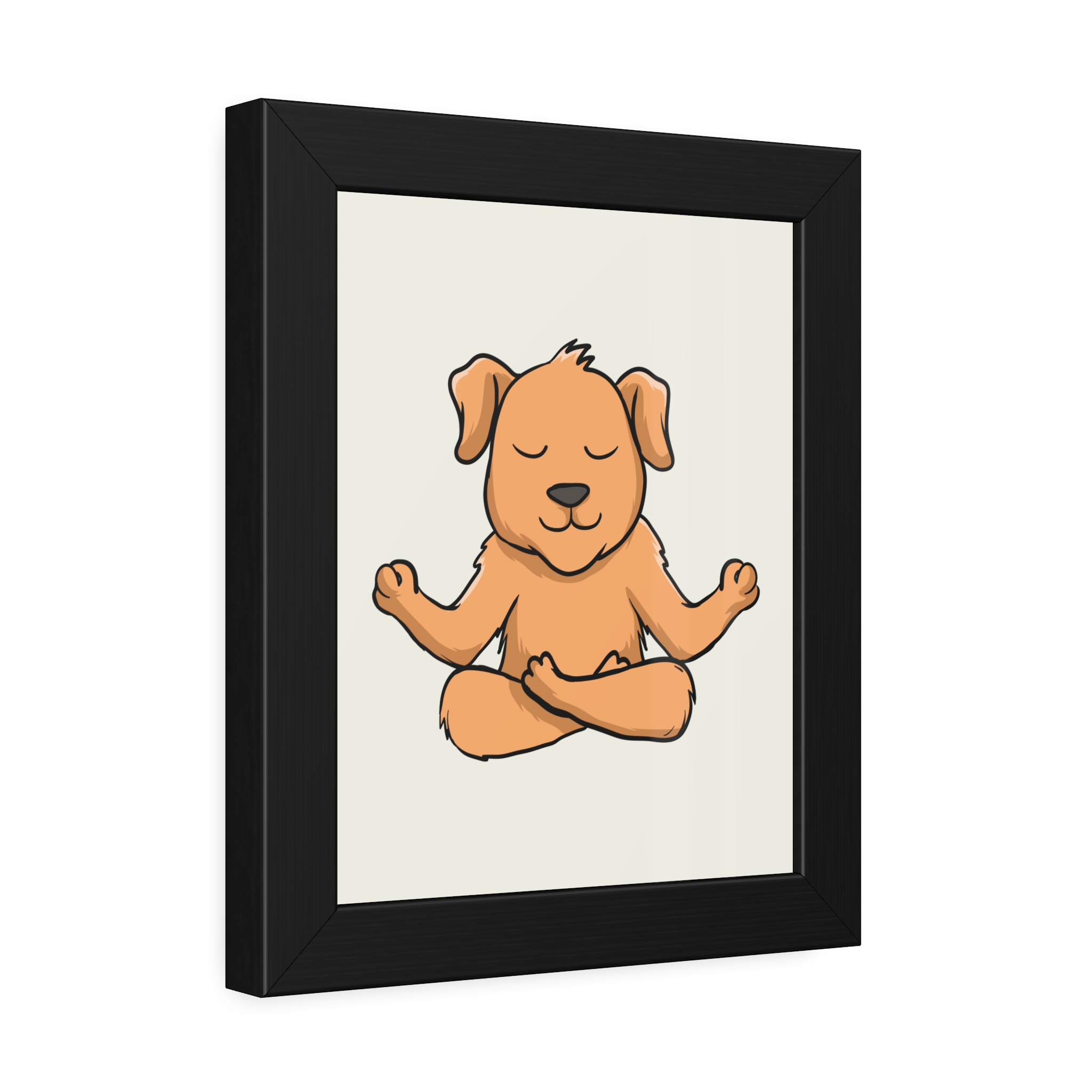 Meditating Puppy Framed Poster — Cute Yoga Dog Wall Art for Nursery & Home - Image 6